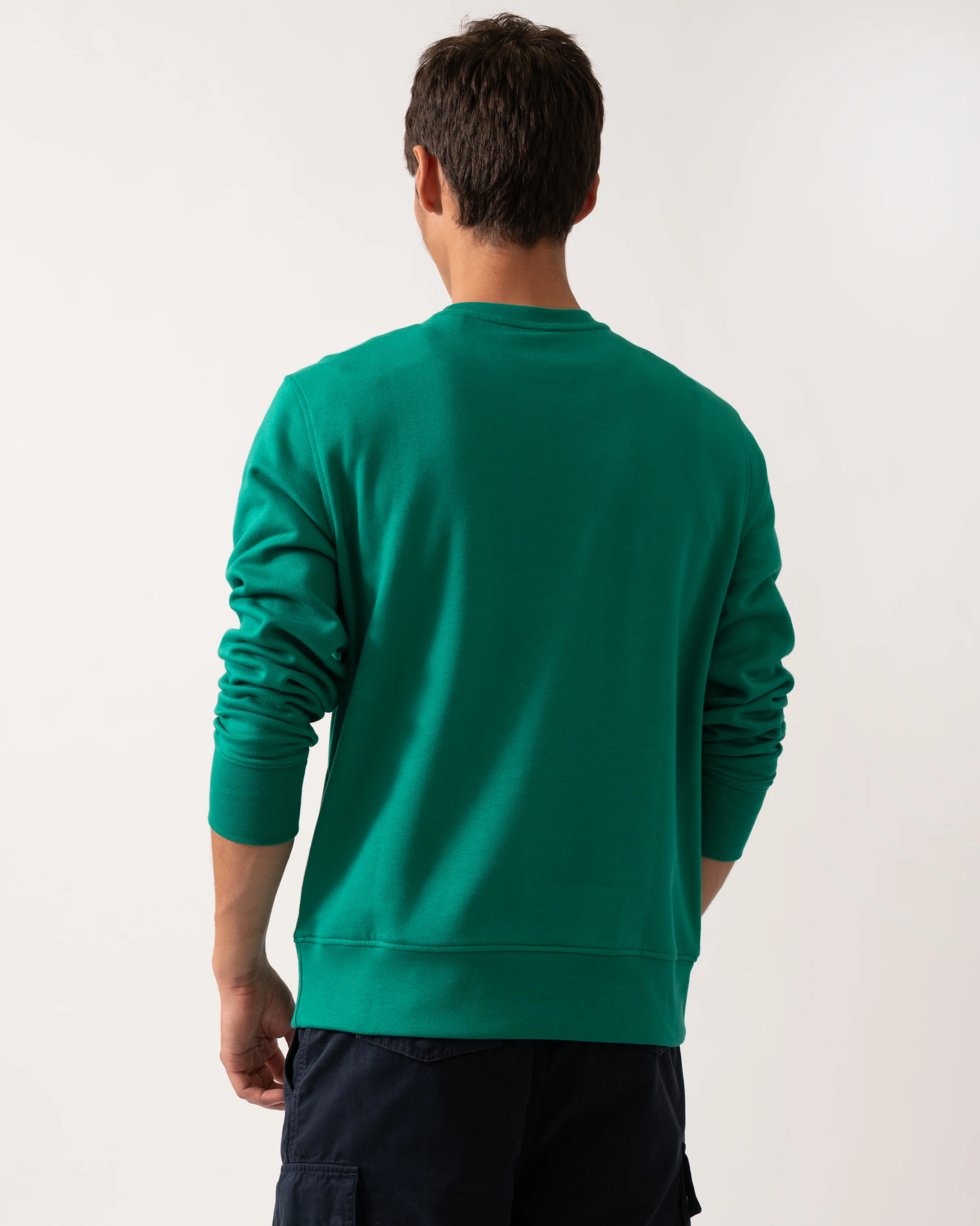 GANT Mens 1949 Graphic Crew Neck Sweatshirt - 322 Deep Green - Image 4