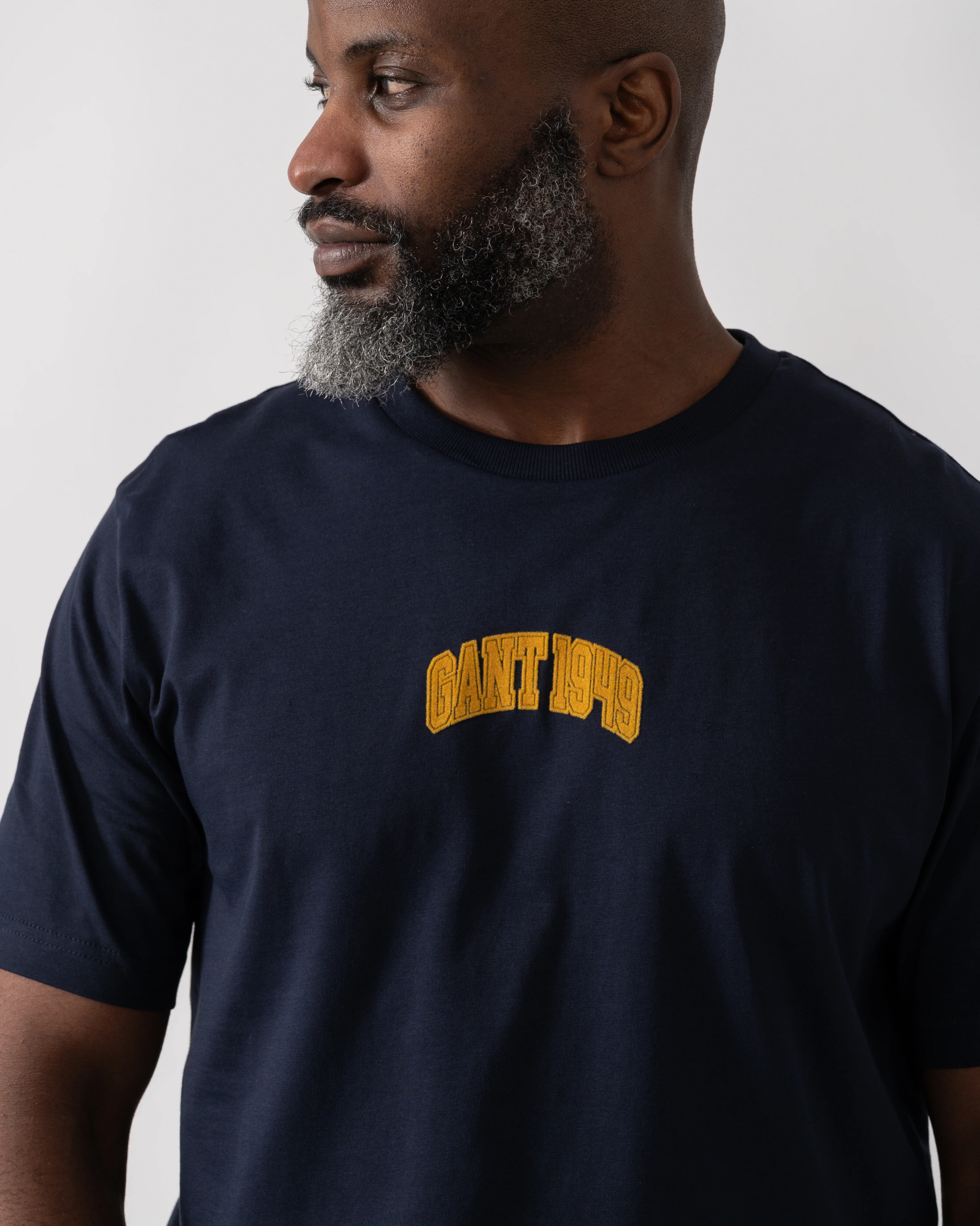 GANT Mens 1949 Graphic Short Sleeve T-Shirt - 433 Evening Blue - Image 3