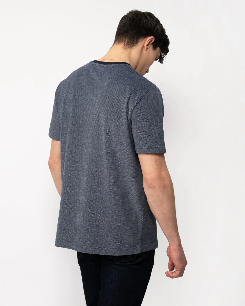 GANT Mens 4-Col Oxford Regular Short Sleeve T-Shirt - Image 4