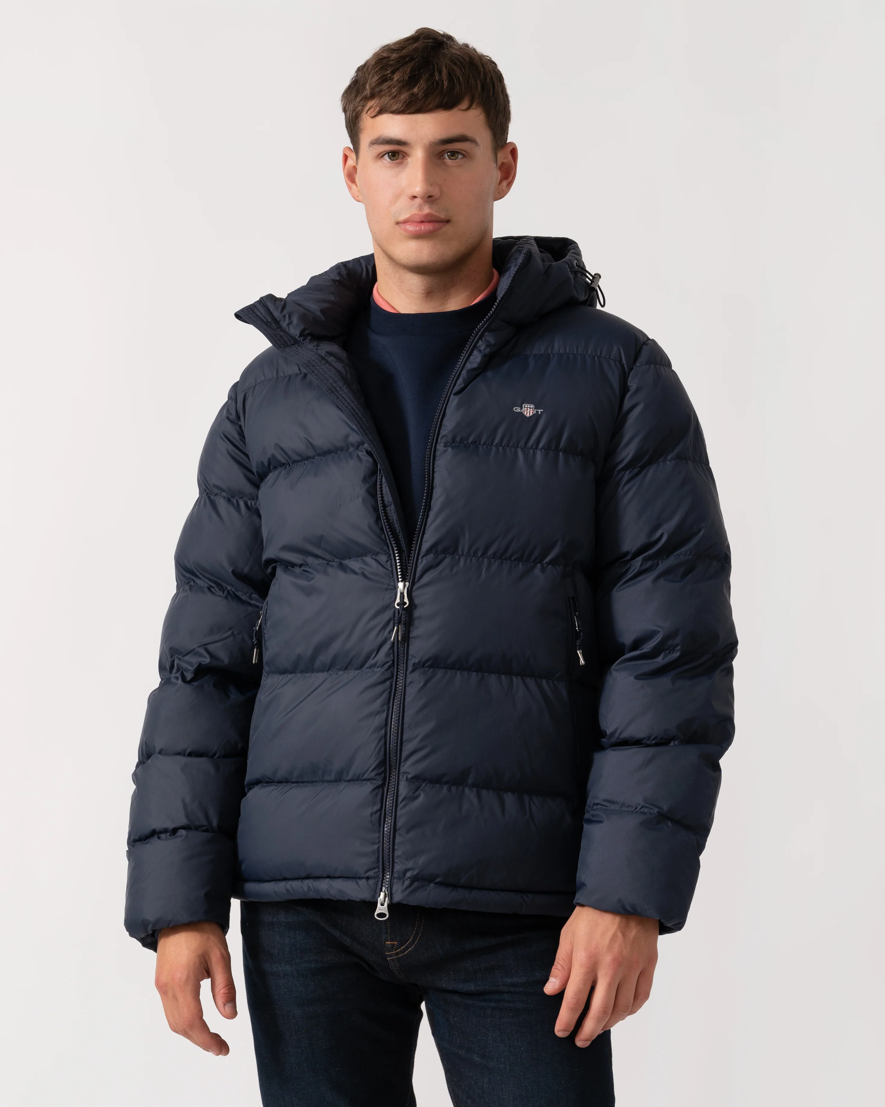 GANT Mens Active Cloud Puffer Jacket - 433 Evening Blue - Image 2