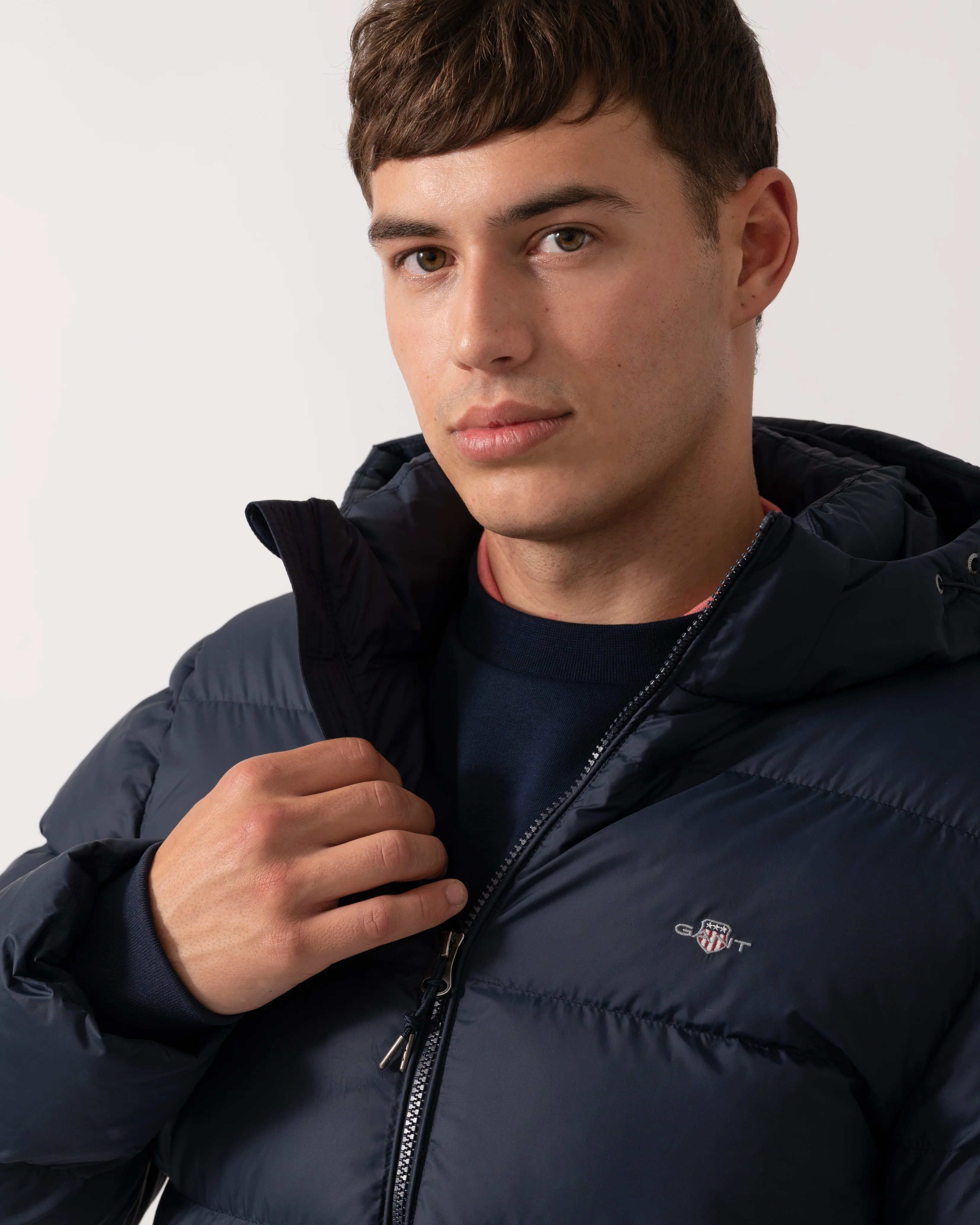 GANT Mens Active Cloud Puffer Jacket - 433 Evening Blue - Image 3