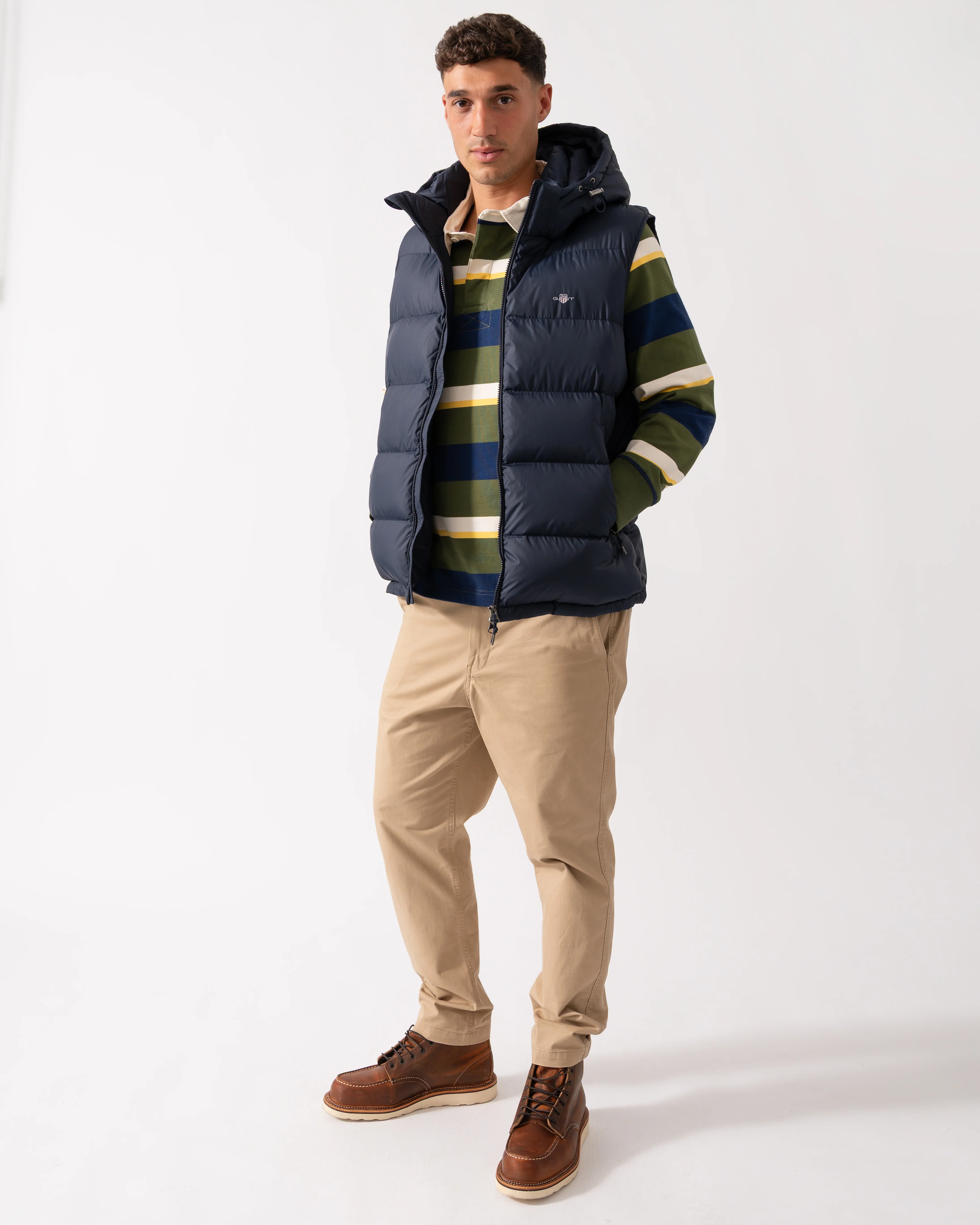 GANT Mens Active Cloud Puffer Vest - 433 Evening Blue - Image 2