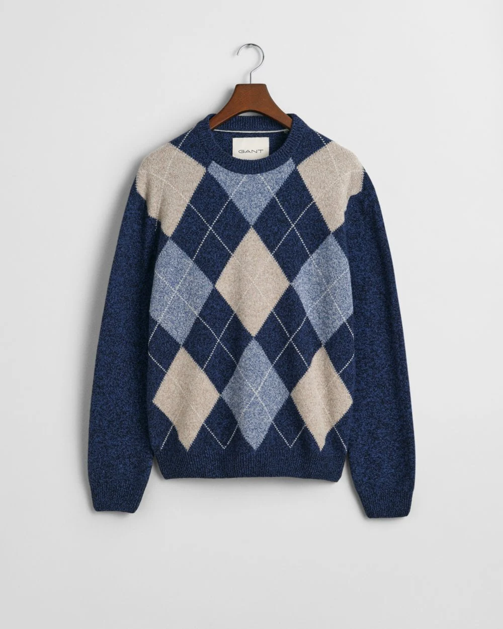 GANT Mens Argyle Crew Neck Jumper 8060094