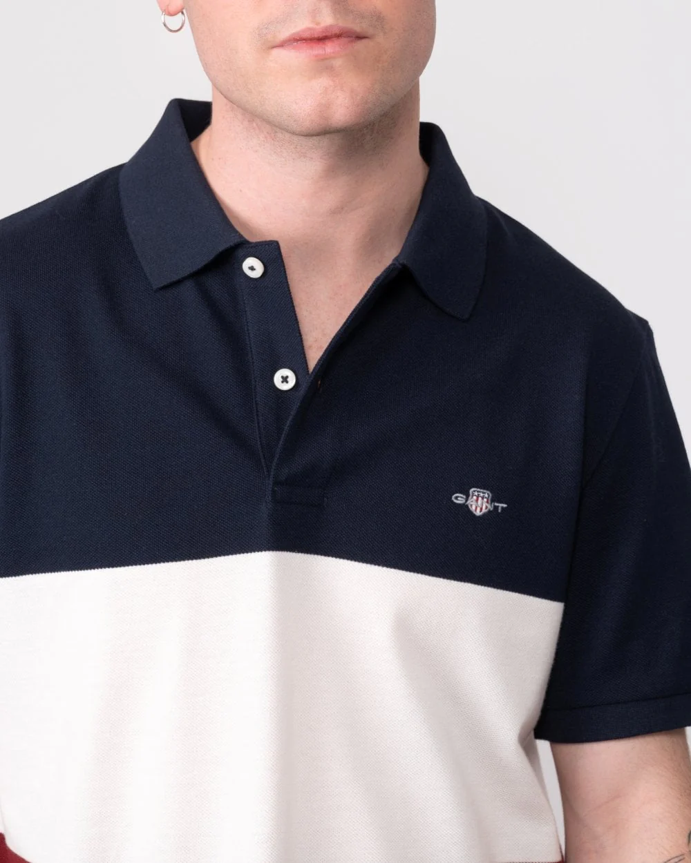GANT Mens Block Stripe Short Sleeve Rugger - Image 2