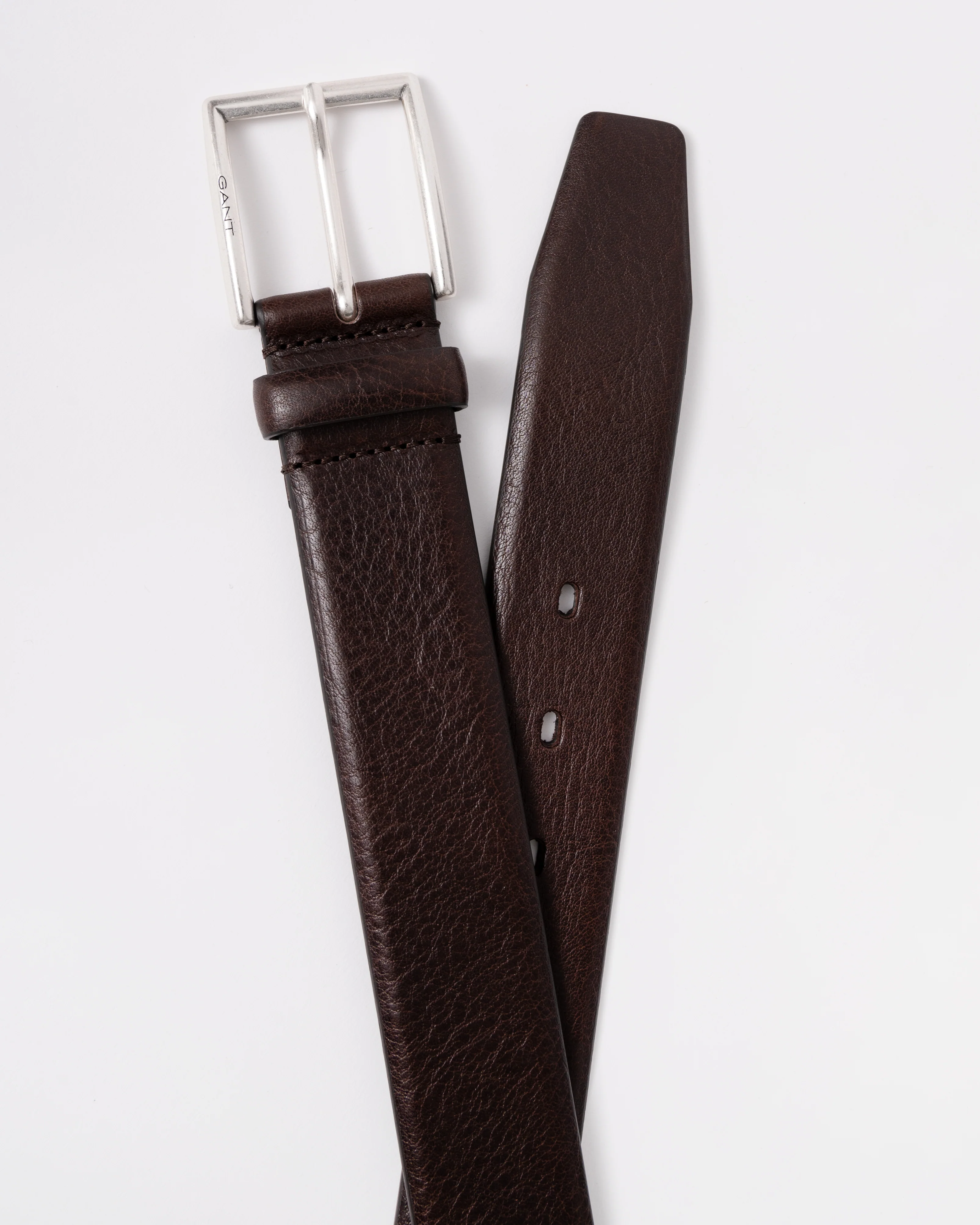 GANT Mens Classic Cow Leather Belt - 274 Rich Brown - Image 4