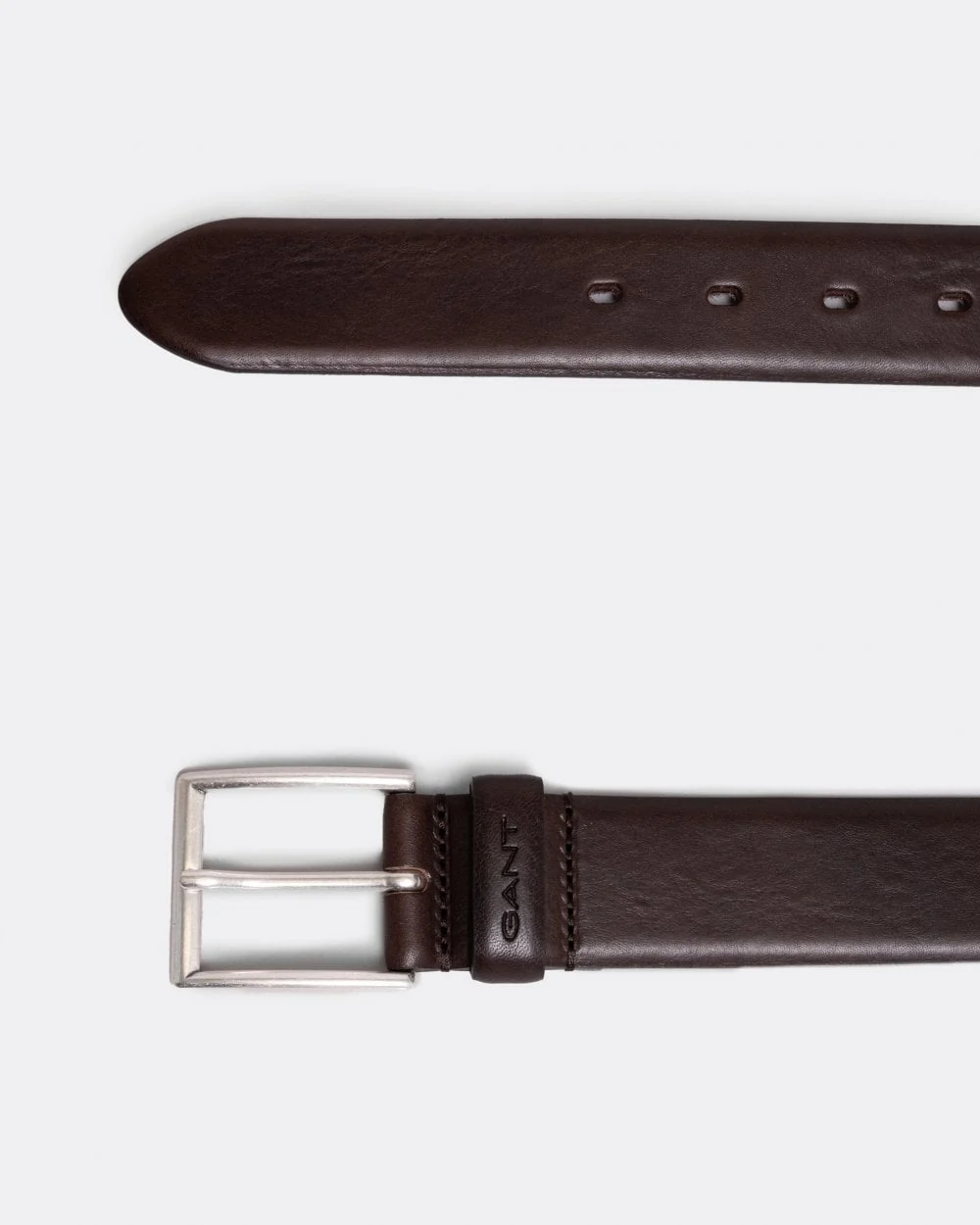 GANT Mens Classic Leather Belt - 274 Rich Brown - Image 2