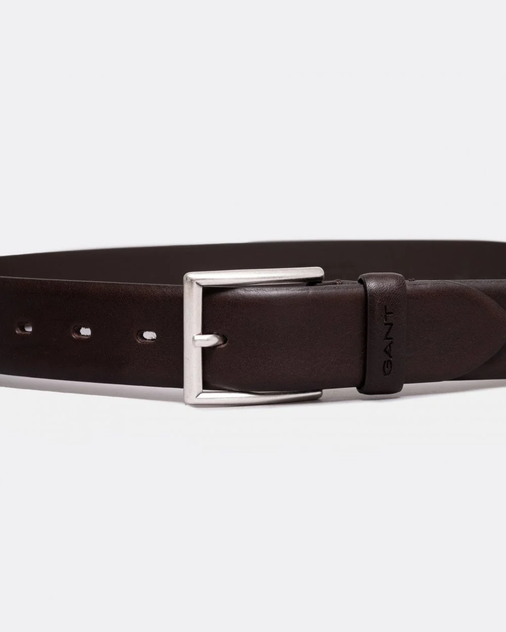 GANT Mens Classic Leather Belt - 274 Rich Brown - Image 3
