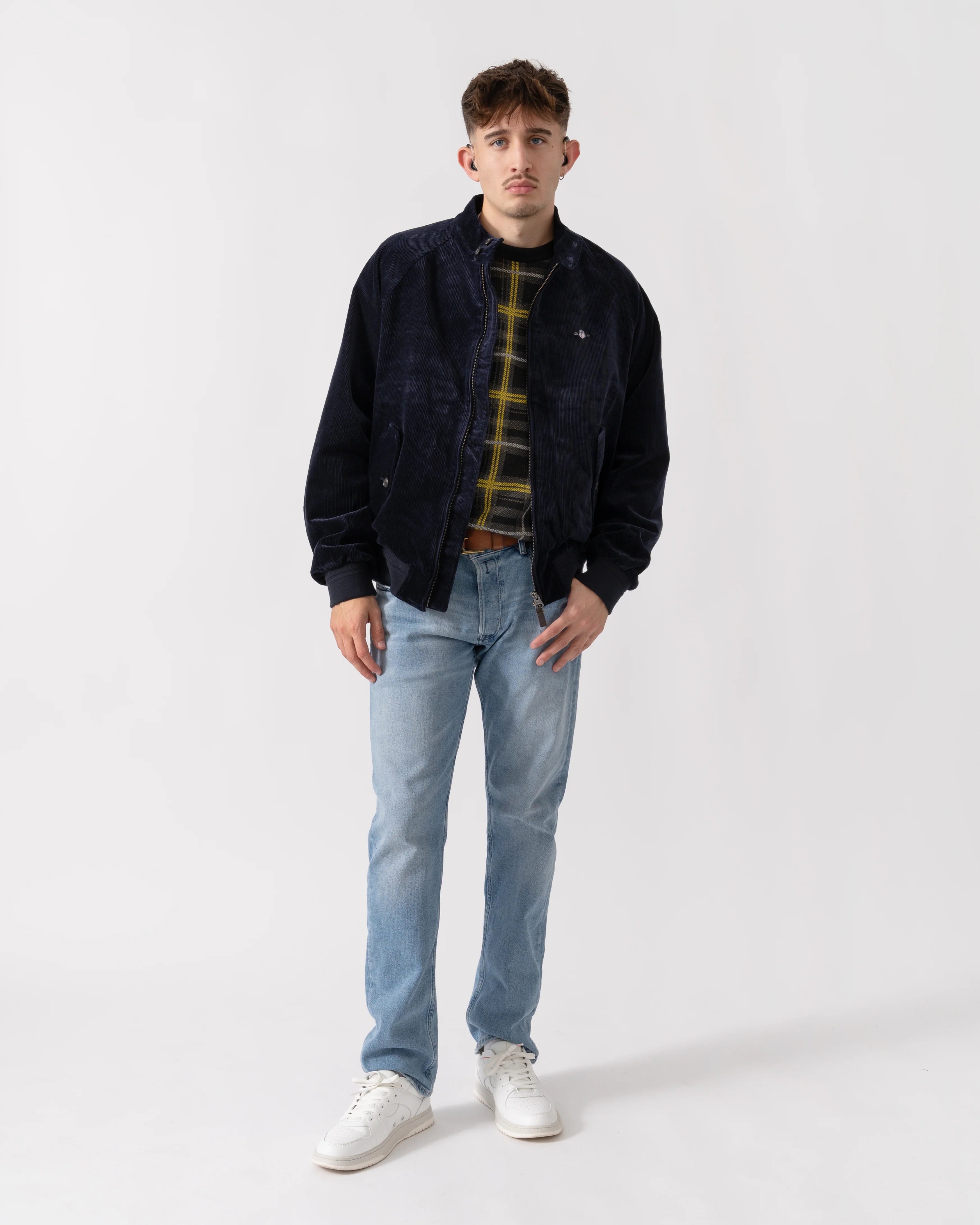 GANT Mens Cord Harrington Jacket - 433 Evening Blue - Image 3