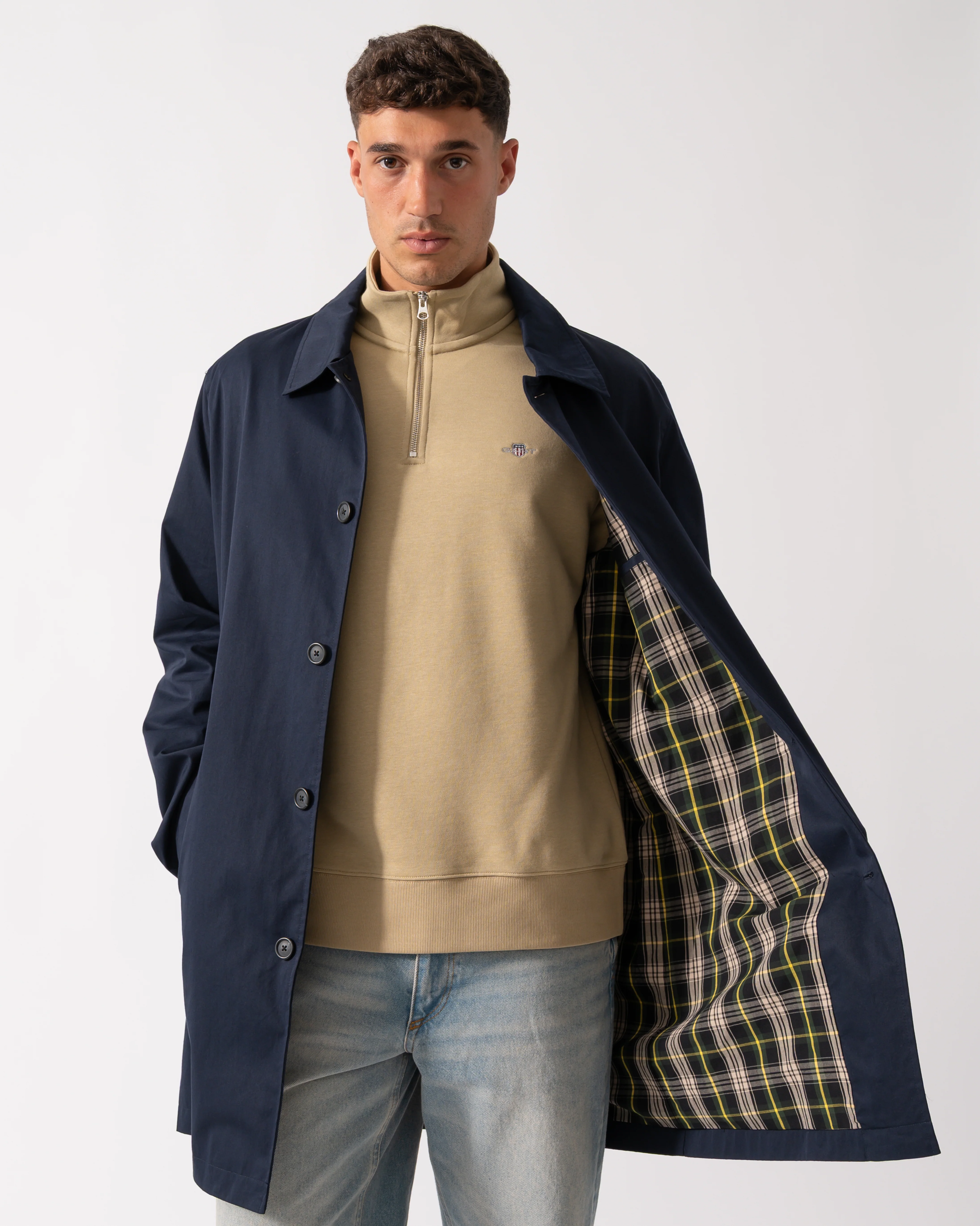 GANT Mens Cotton Car Coat - 433 Evening Blue - Image 2