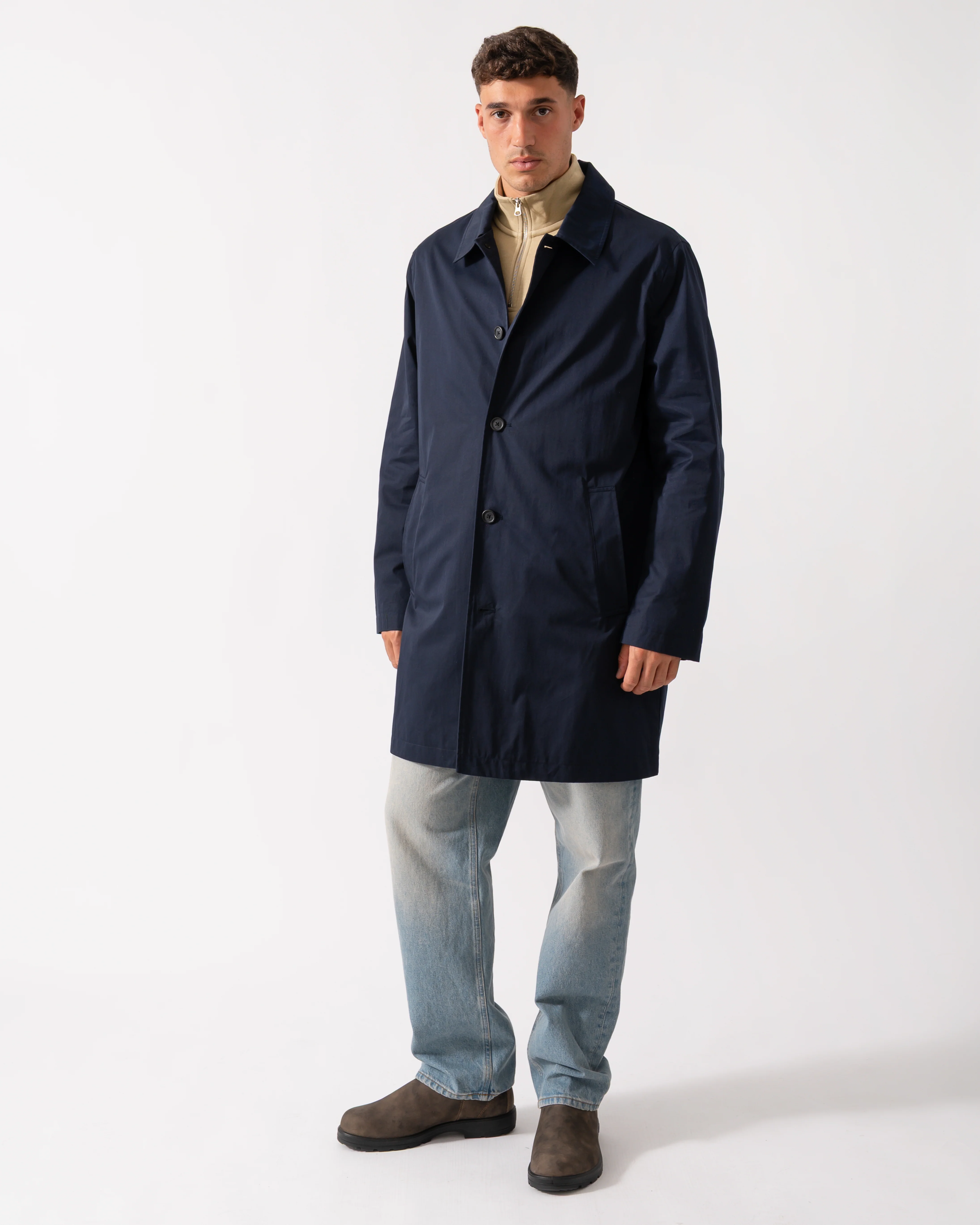 GANT Mens Cotton Car Coat - 433 Evening Blue - Image 3