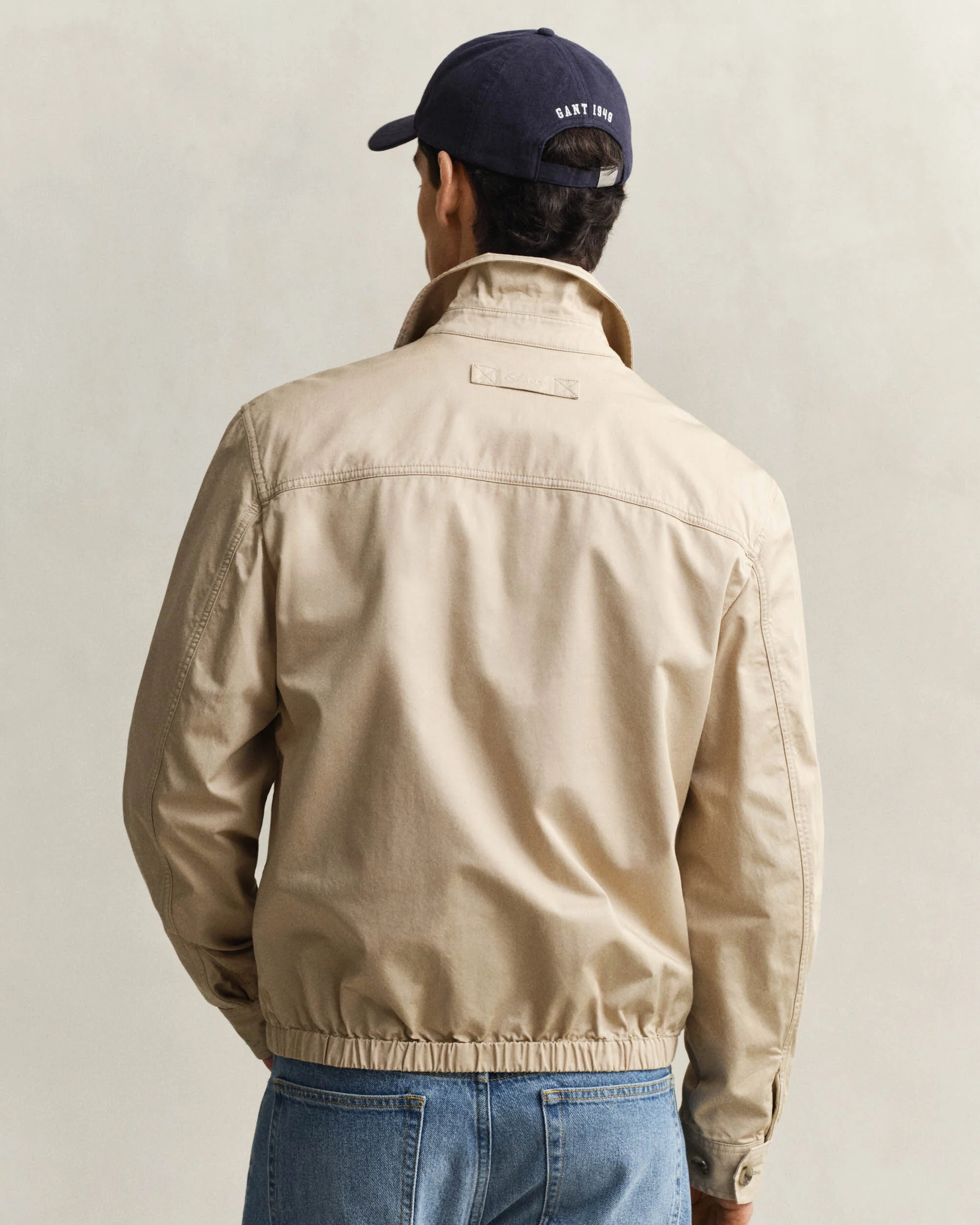 GANT Mens Cotton Windcheater Jacket - 200 Oat Beige - Image 2