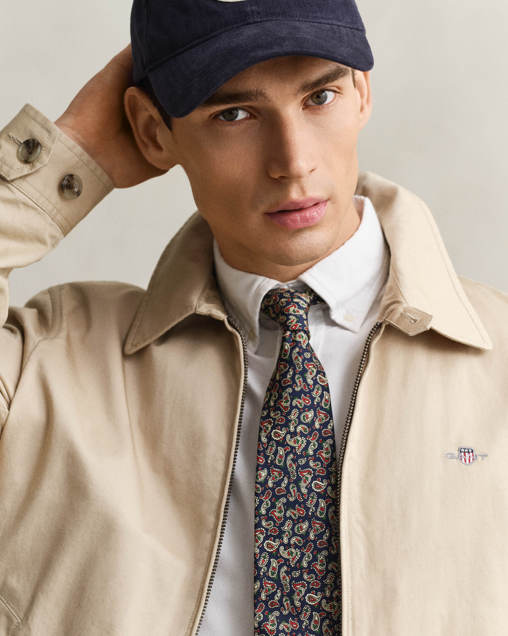GANT Mens Cotton Windcheater Jacket - 200 Oat Beige - Image 3
