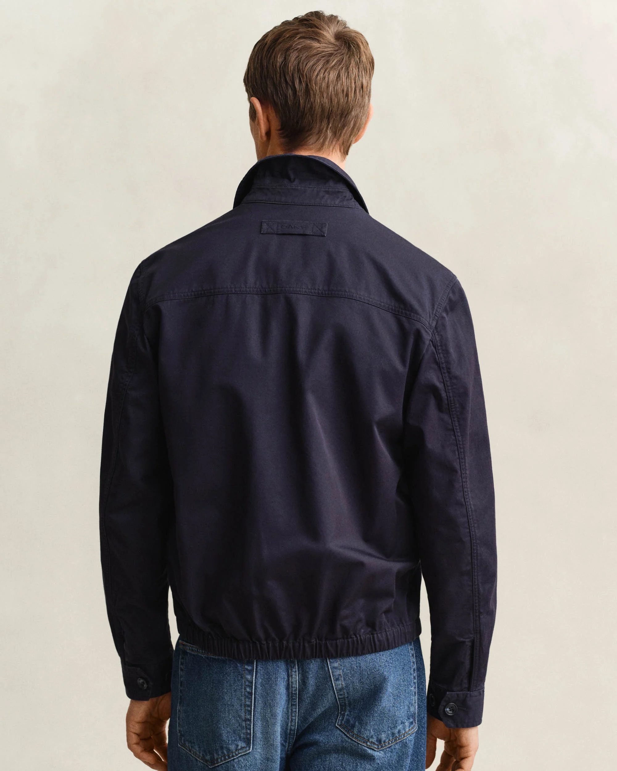 GANT Mens Cotton Windcheater Jacket - 433 Evening Blue - Image 2