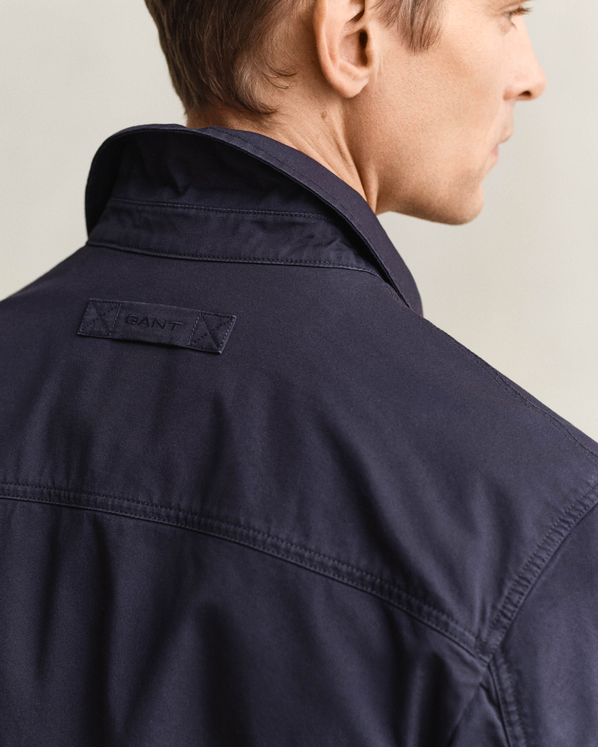 GANT Mens Cotton Windcheater Jacket - 433 Evening Blue - Image 3