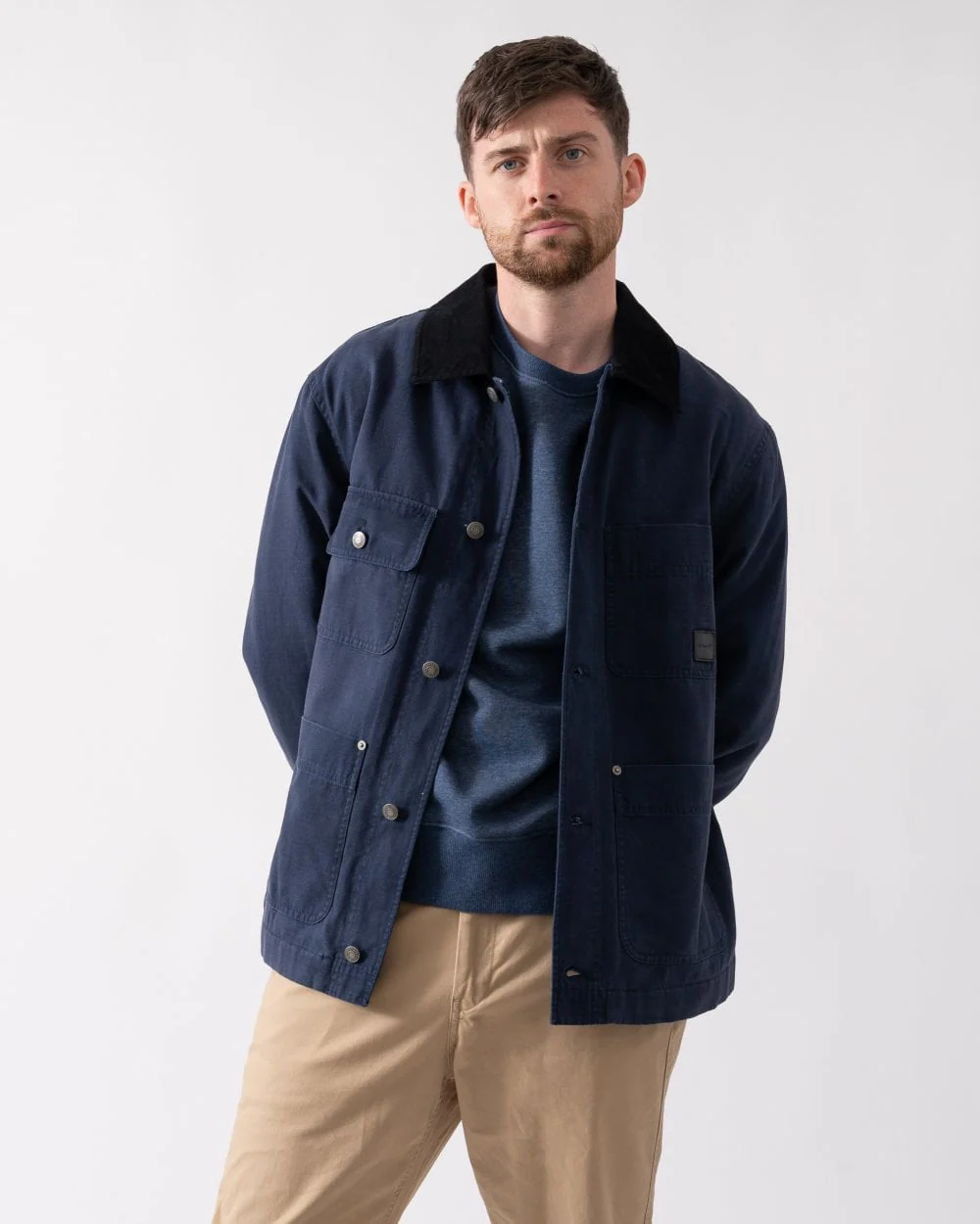 GANT Mens Cotton Work Jacket - 410 Marine