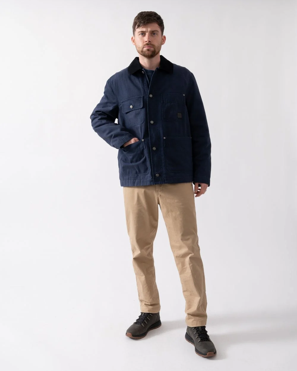 GANT Mens Cotton Work Jacket - 410 Marine - Image 3