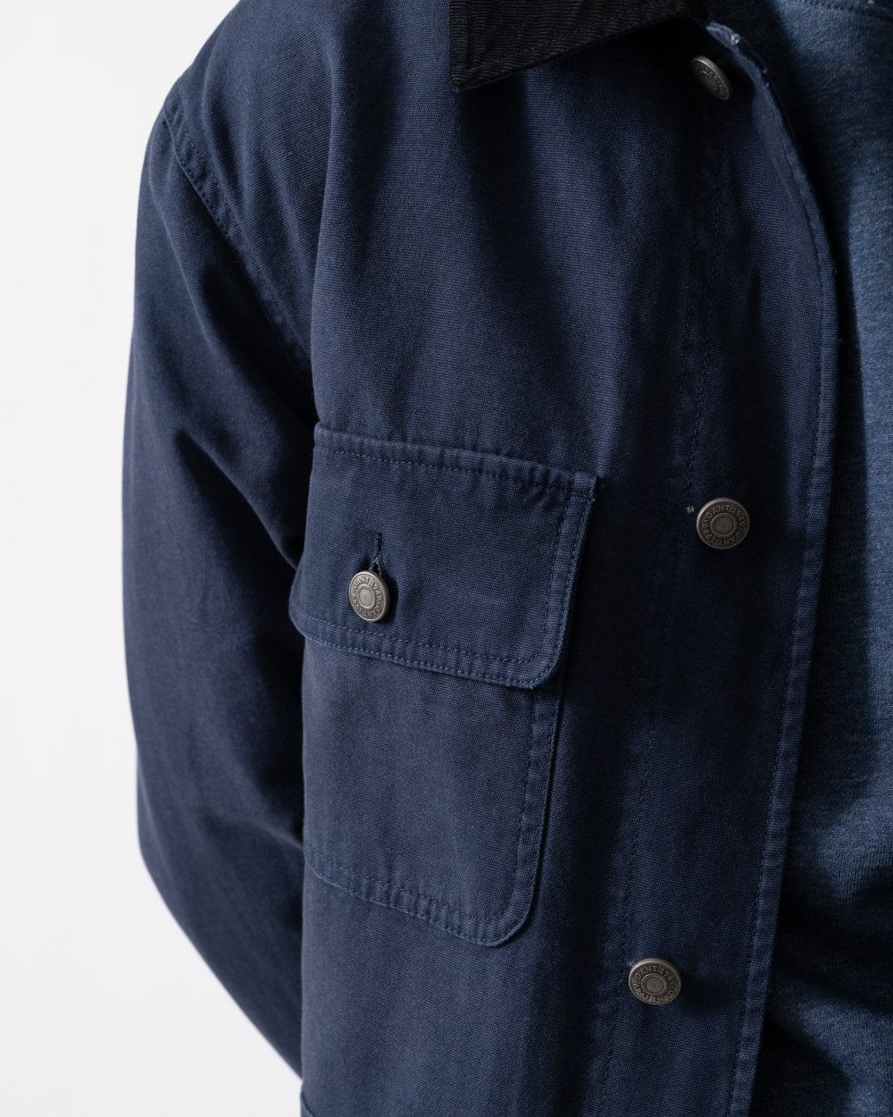 GANT Mens Cotton Work Jacket - 410 Marine - Image 7