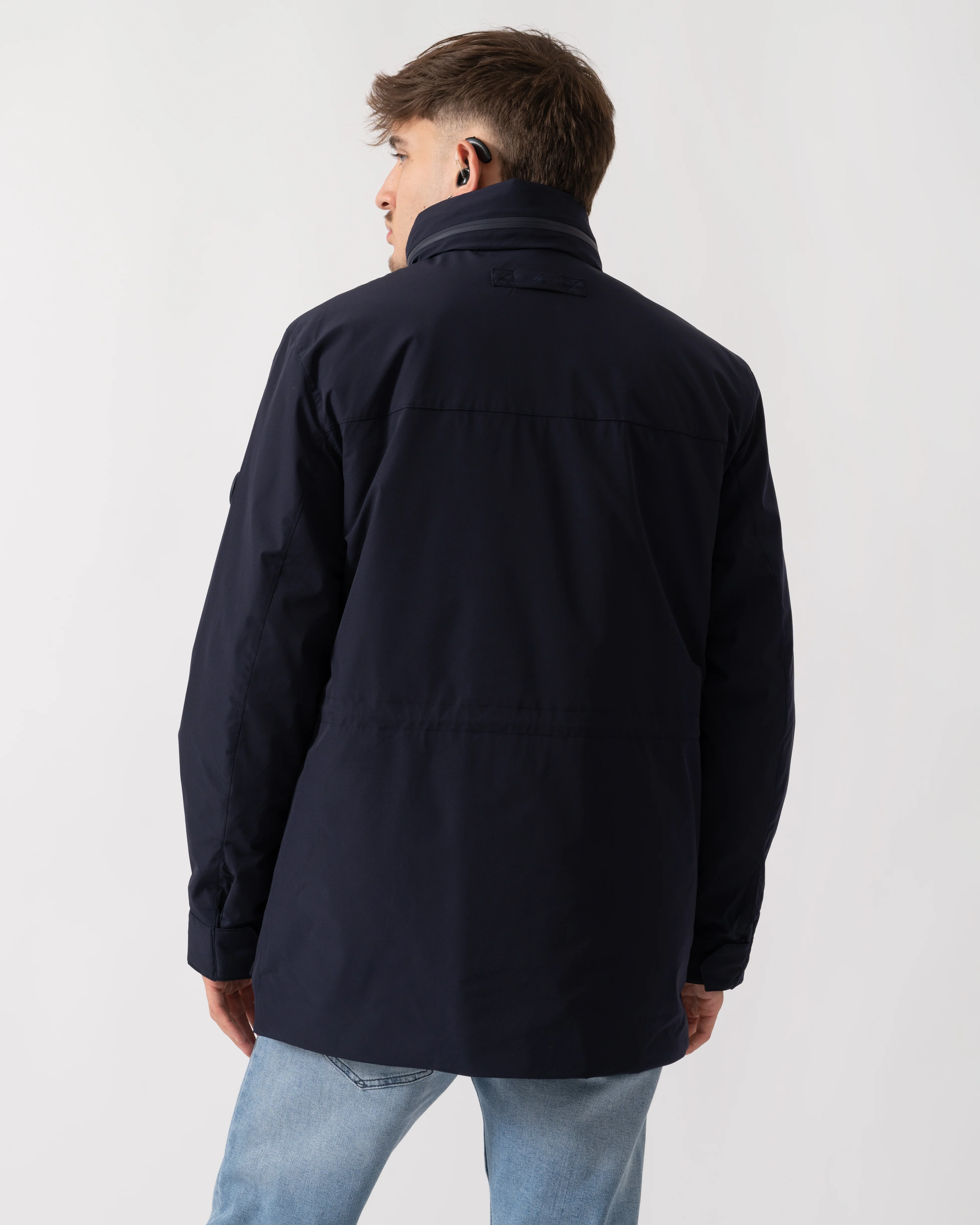 GANT Mens Double Mid Length Jacket - 433 Evening Blue - Image 4