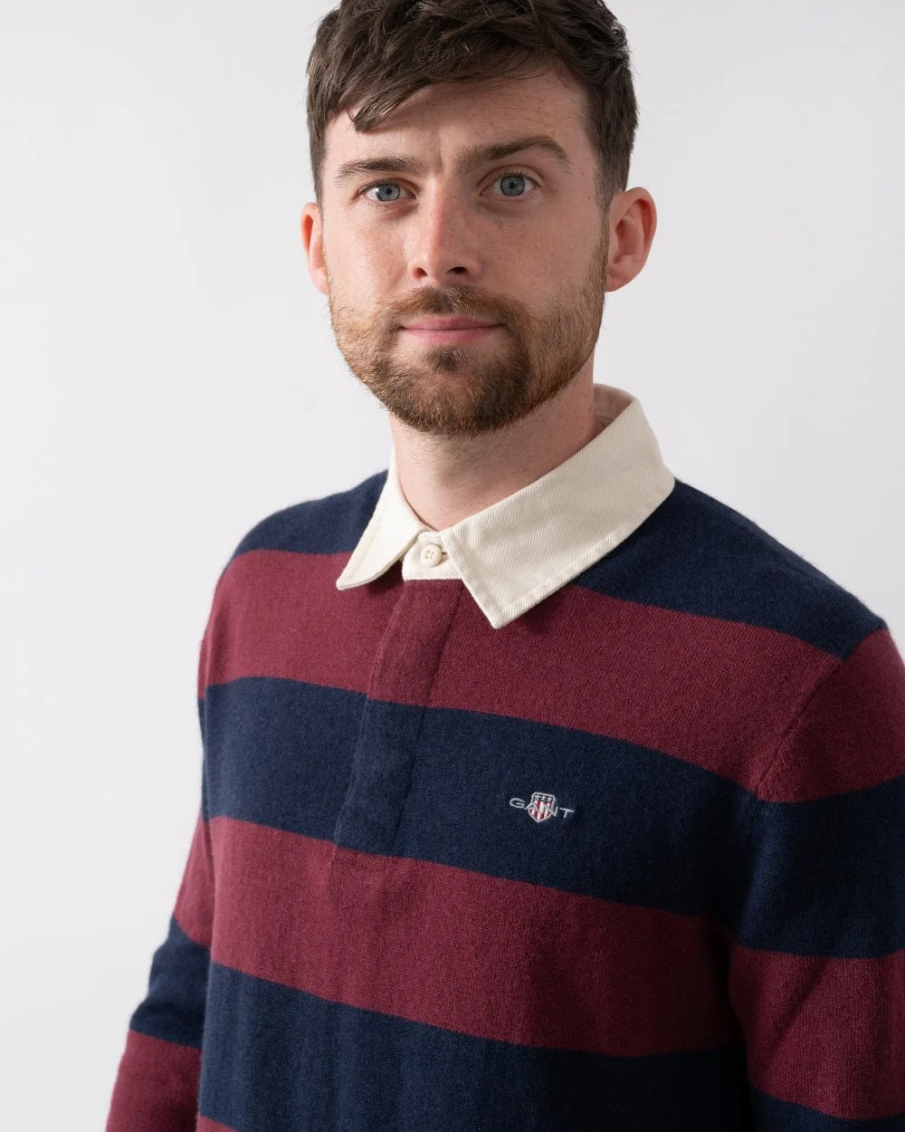 GANT Mens Extrafine Lambswool Striped Rugger - Image 2