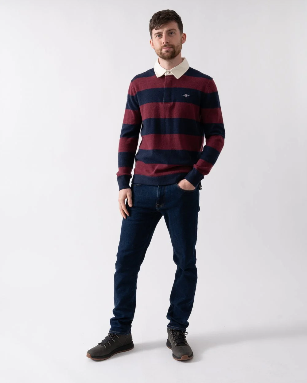 GANT Mens Extrafine Lambswool Striped Rugger - Image 3