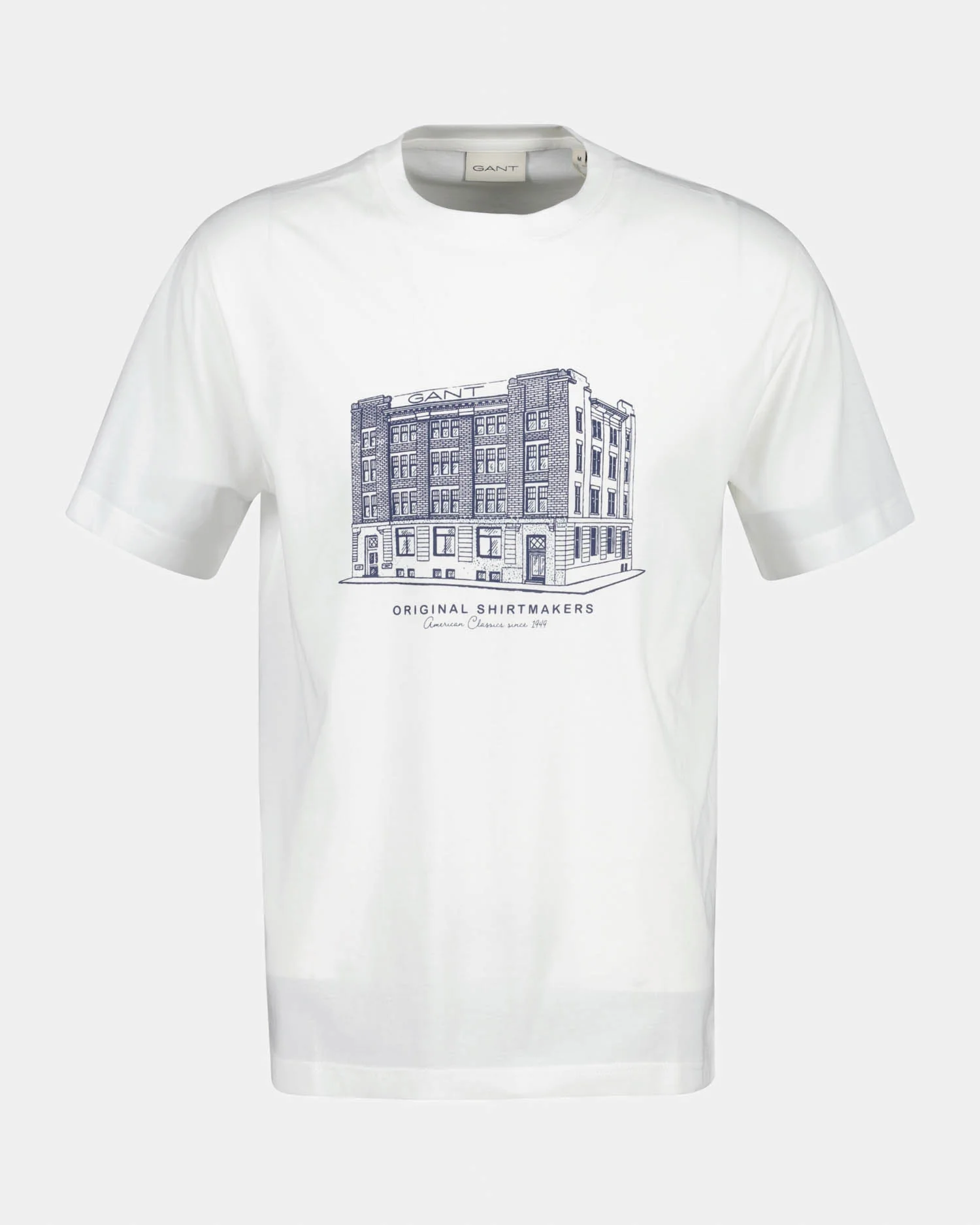GANT Mens Factory Graphic Short Sleeve T-Shirt - 113 Eggshell