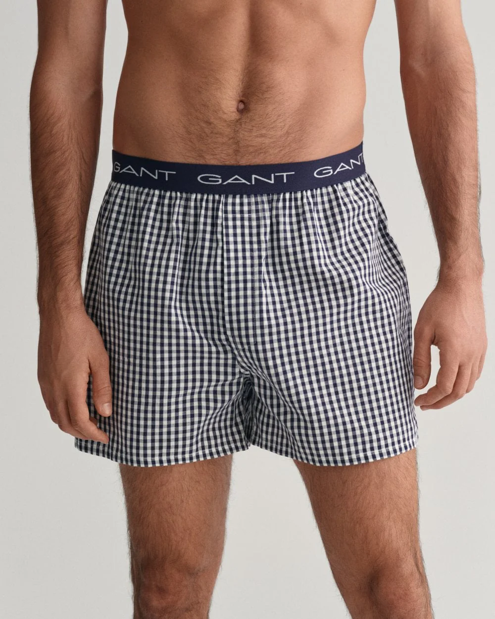 GANT Mens Gingham And Stripe Boxer Shorts 2 -Pack - Image 2