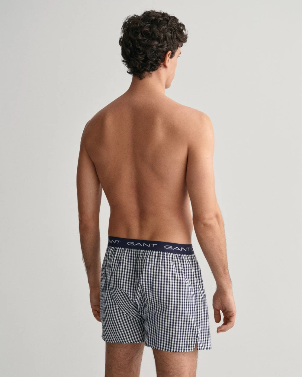 GANT Mens Gingham And Stripe Boxer Shorts 2 -Pack - Image 3