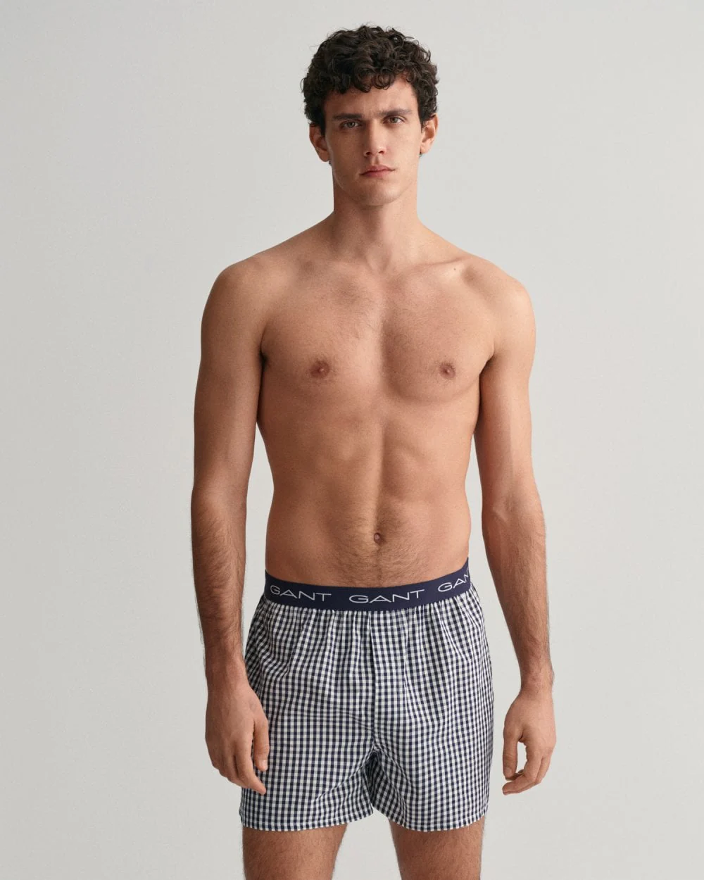 GANT Mens Gingham And Stripe Boxer Shorts 2 -Pack - Image 4