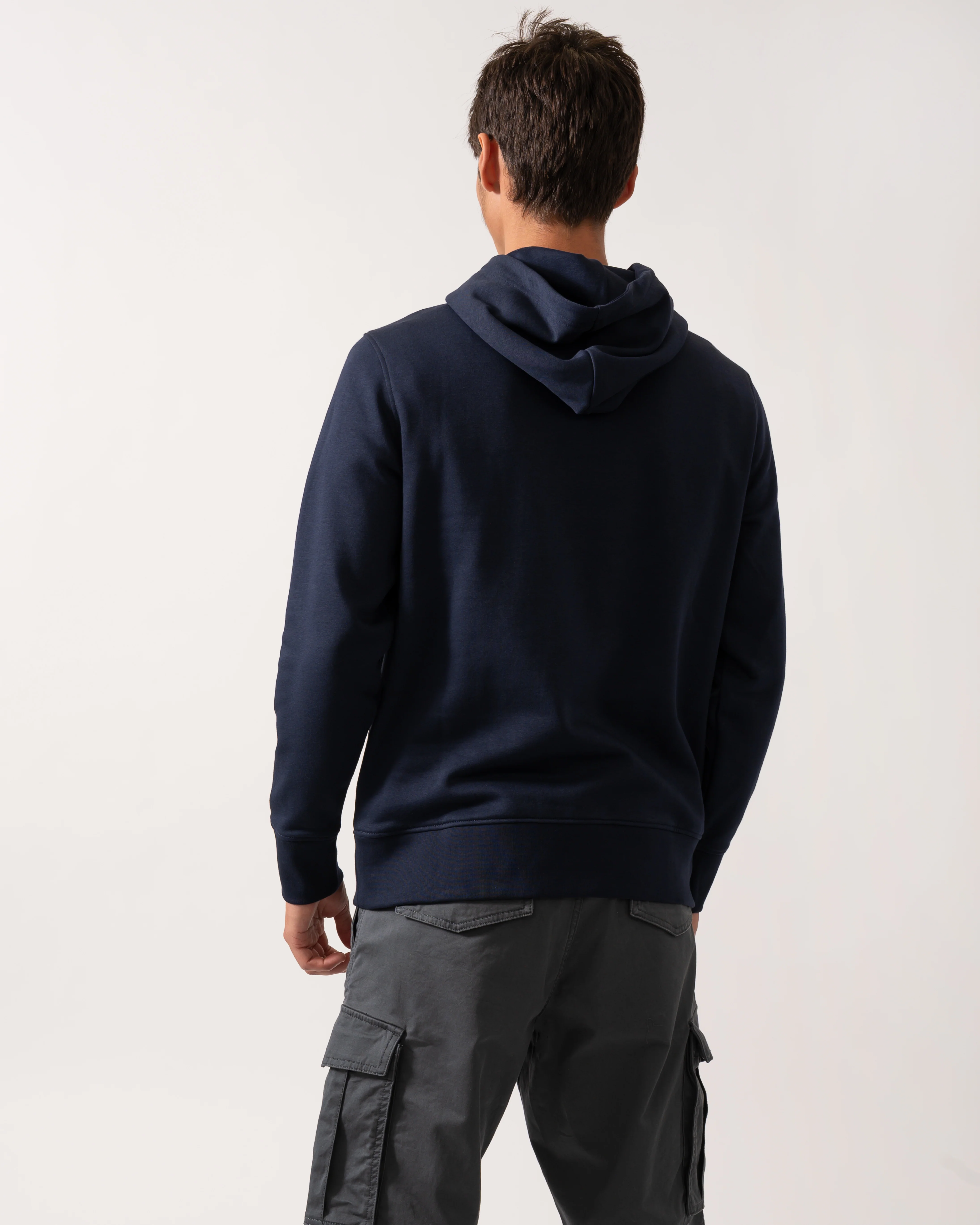GANT Mens Graphic Pullover Hoodie - 433 Evening Blue - Image 4