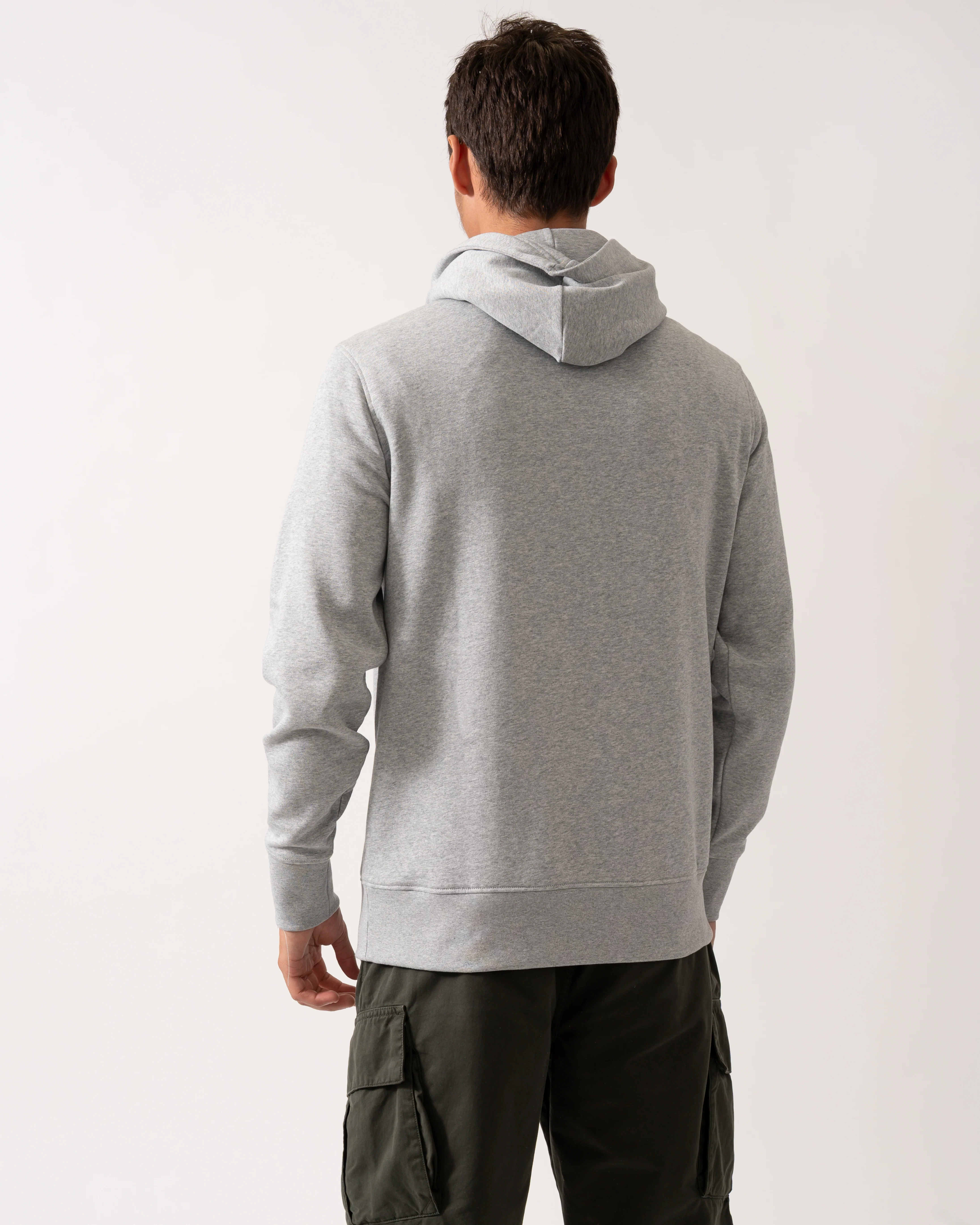 GANT Mens Graphic Pullover Hoodie - 93 Grey Melange - Image 4