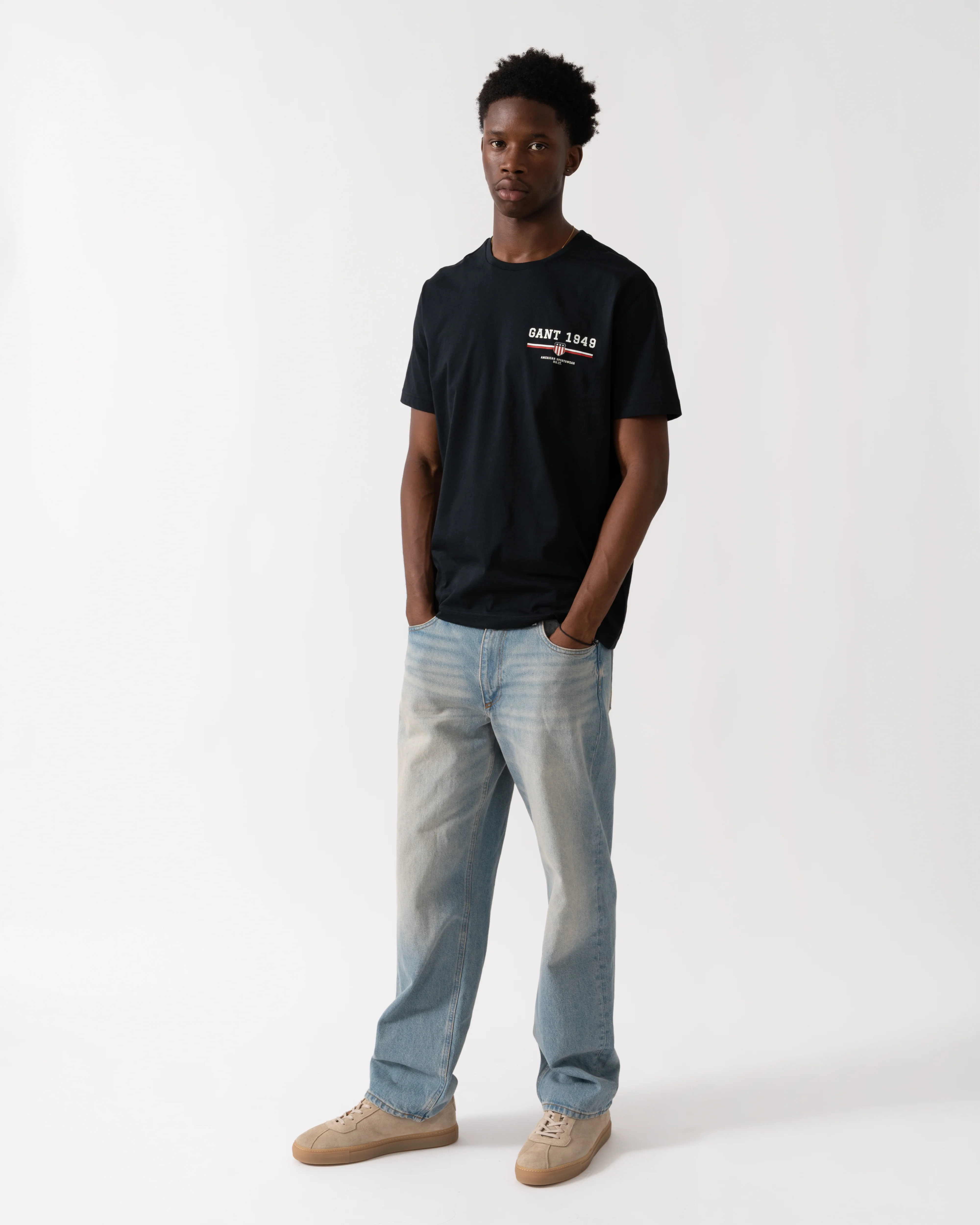 GANT Mens Graphic Short Sleeve T-Shirt - 5 Black - Image 3