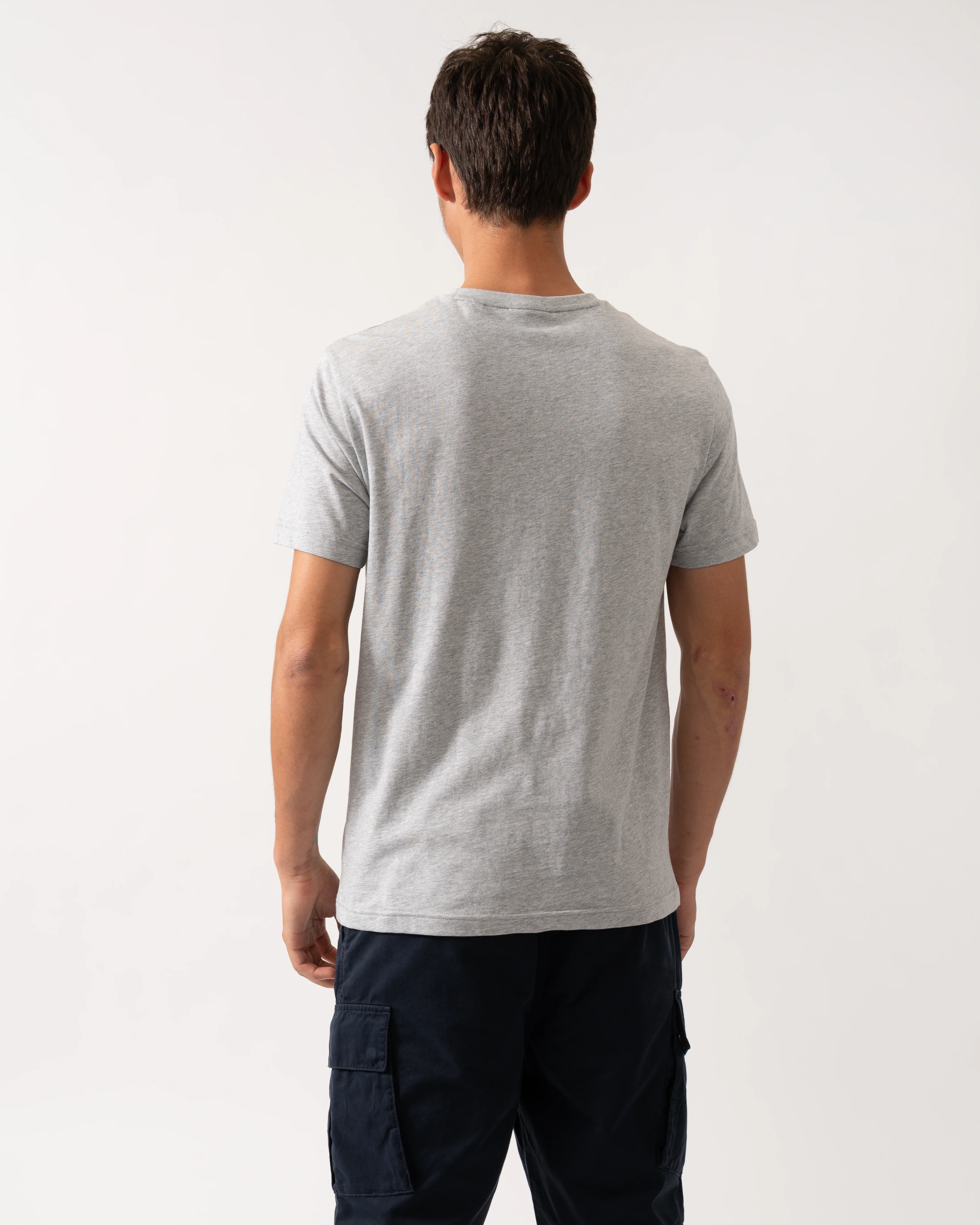 GANT Mens Graphic Short Sleeve T-Shirt - 93 Grey Melange - Image 4