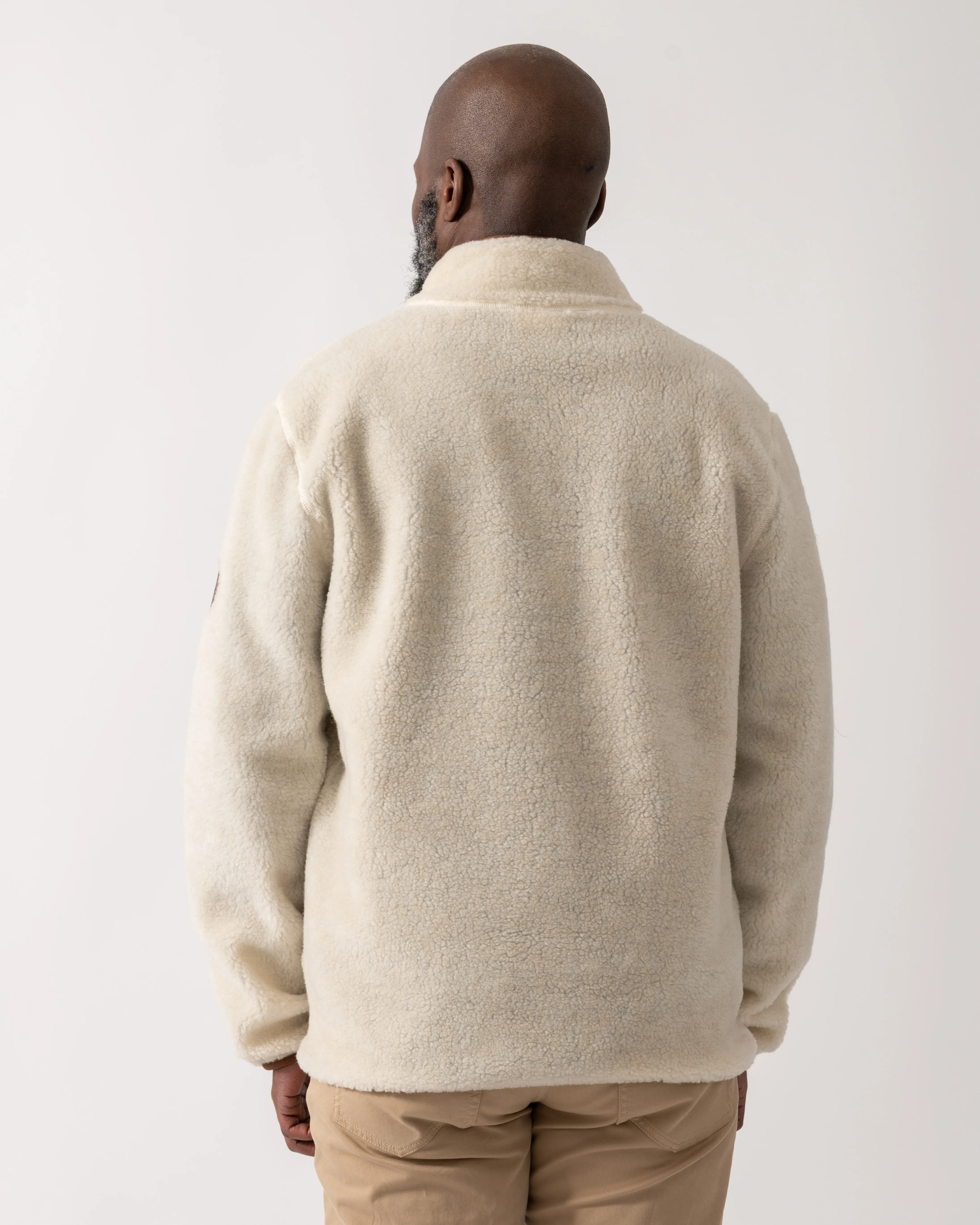 GANT Mens Half Zip Fleece - 130 Cream - Image 5