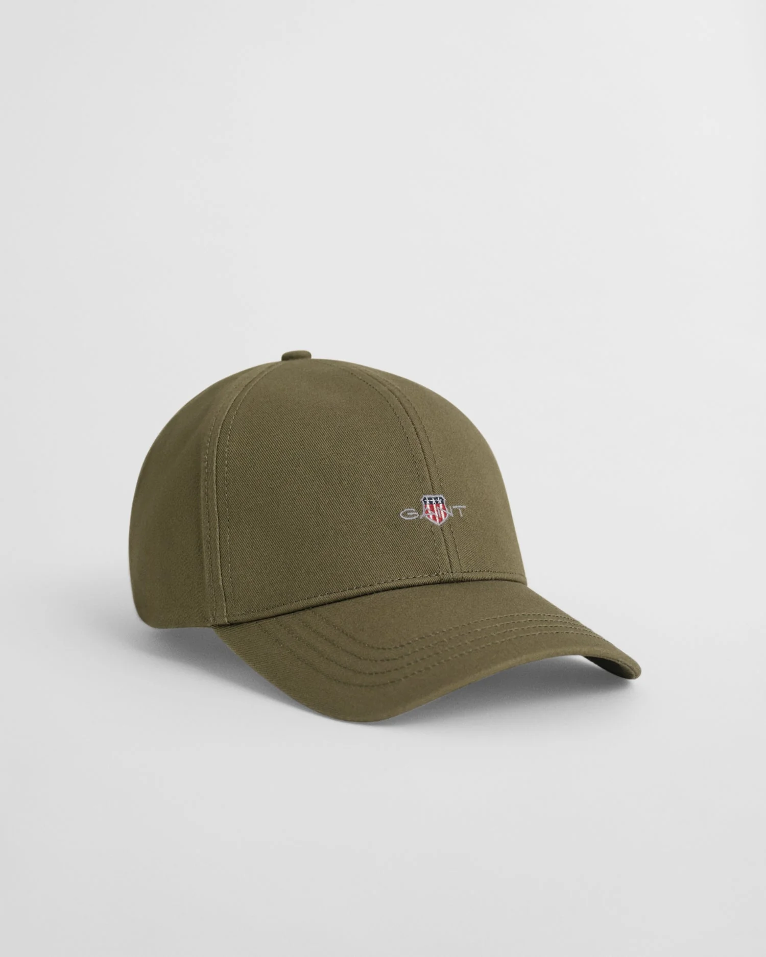 GANT Mens High Shield Cotton Twill Cap - 303 Moss Green - Image 3