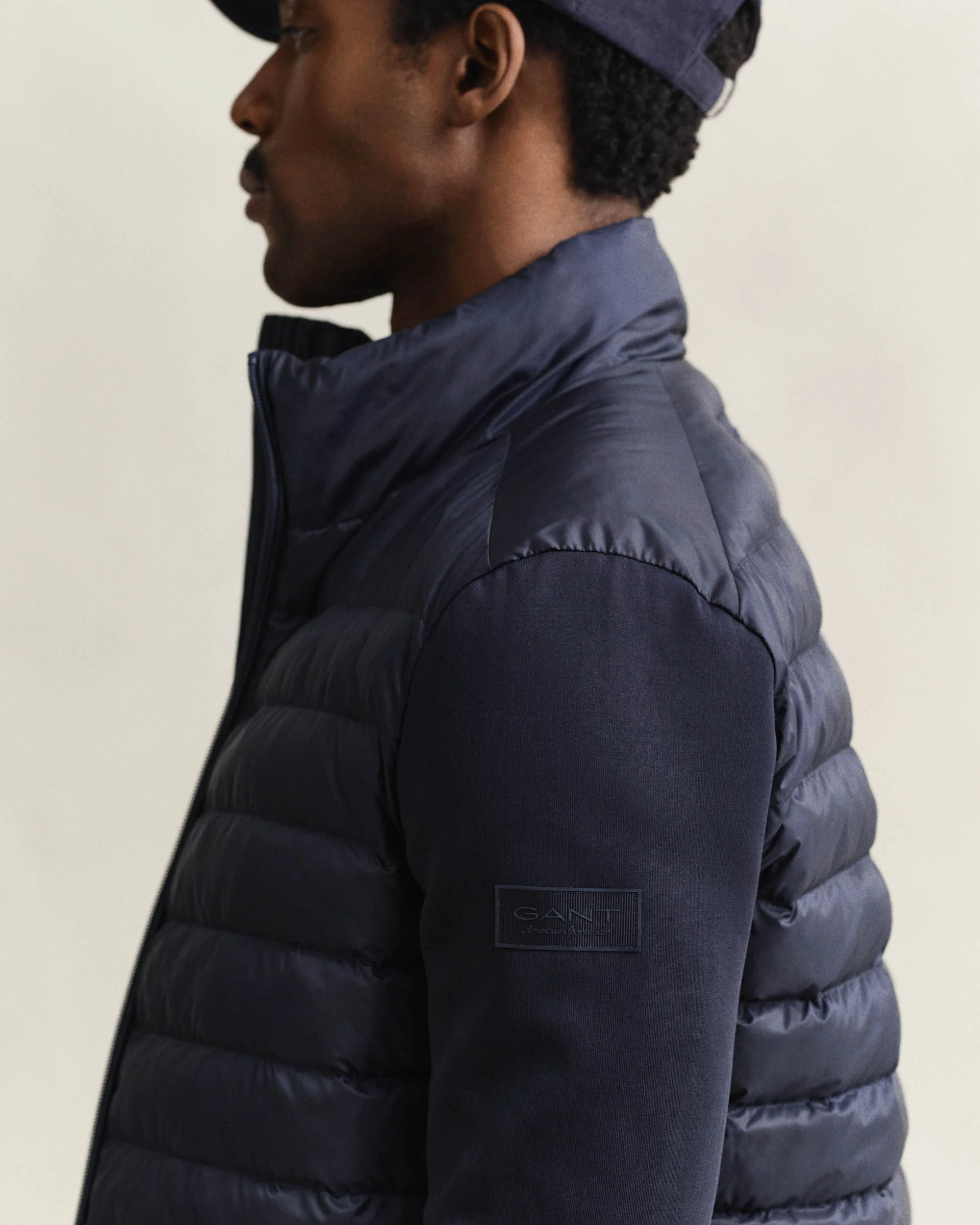 GANT Mens Hybrid Jacket - 433 Evening Blue - Image 2