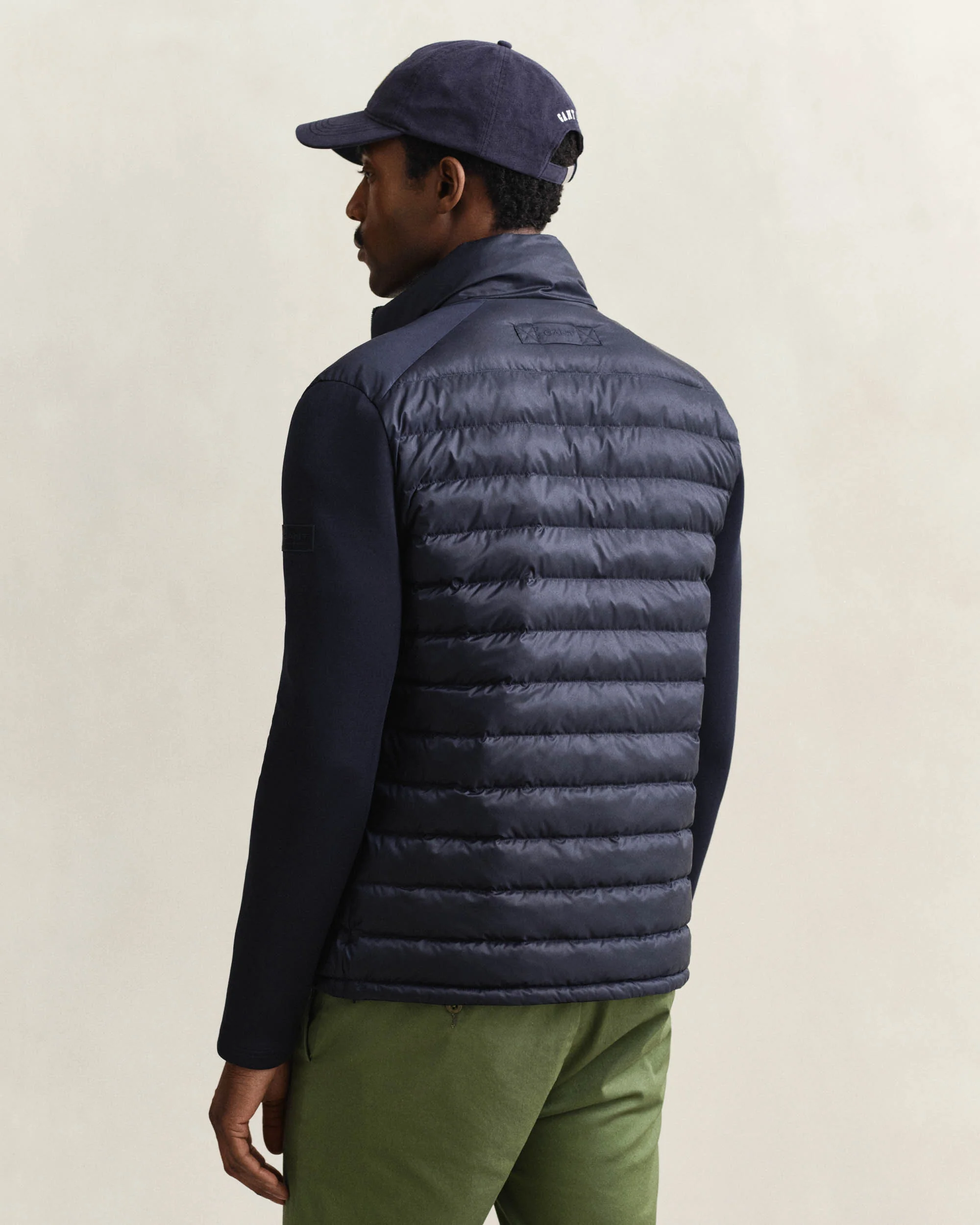 GANT Mens Hybrid Jacket - 433 Evening Blue - Image 3