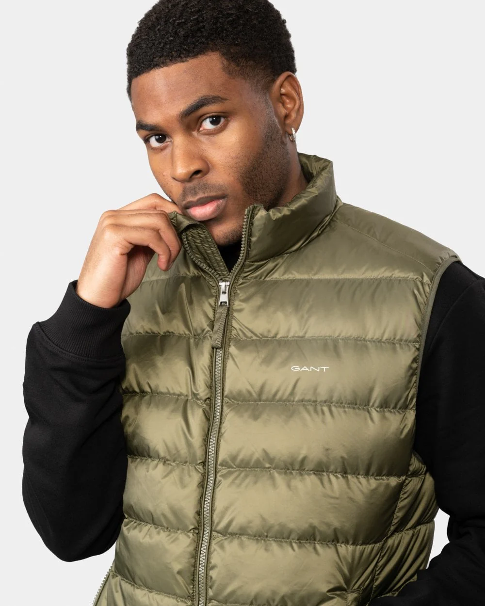 GANT Mens Light Down Gilet - 301 Racing Green - Image 2