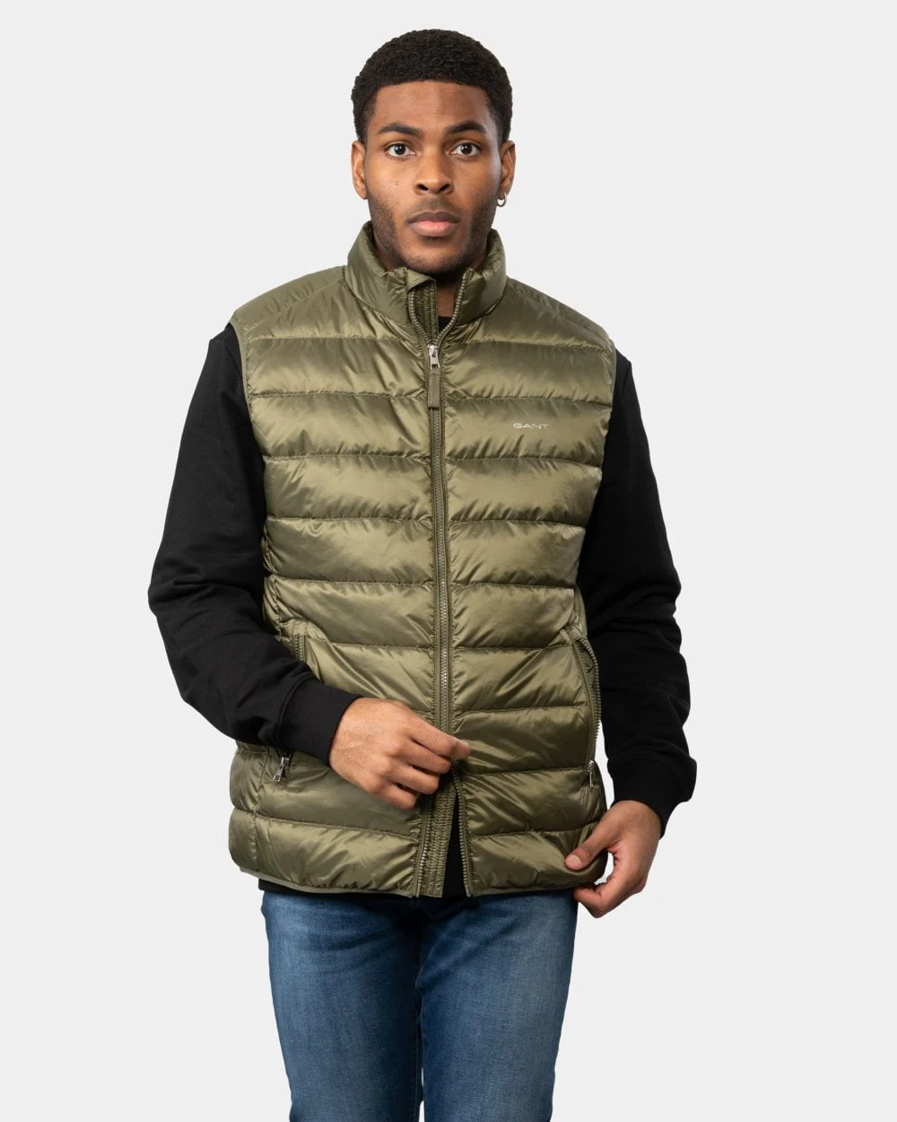 GANT Mens Light Down Gilet - 301 Racing Green - Image 3