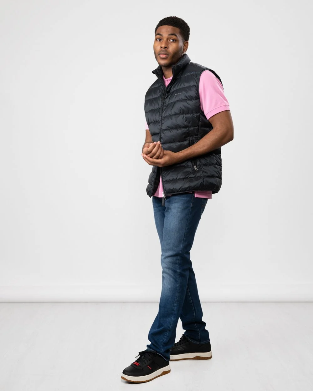 GANT Mens Light Down Gilet - 5 Black - Image 4