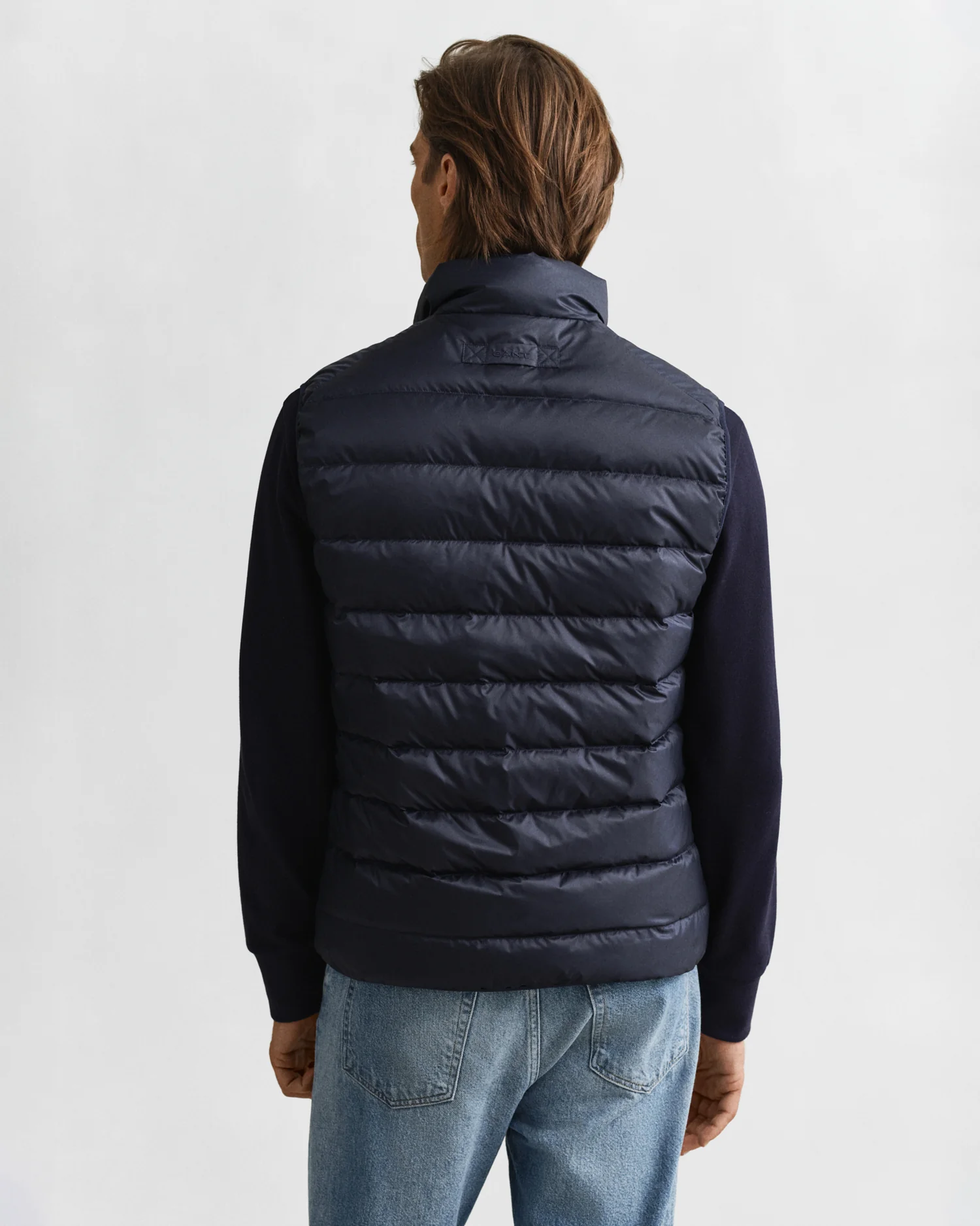 GANT Mens Light Down Padded Gilet - 433 Evening Blue - Image 3