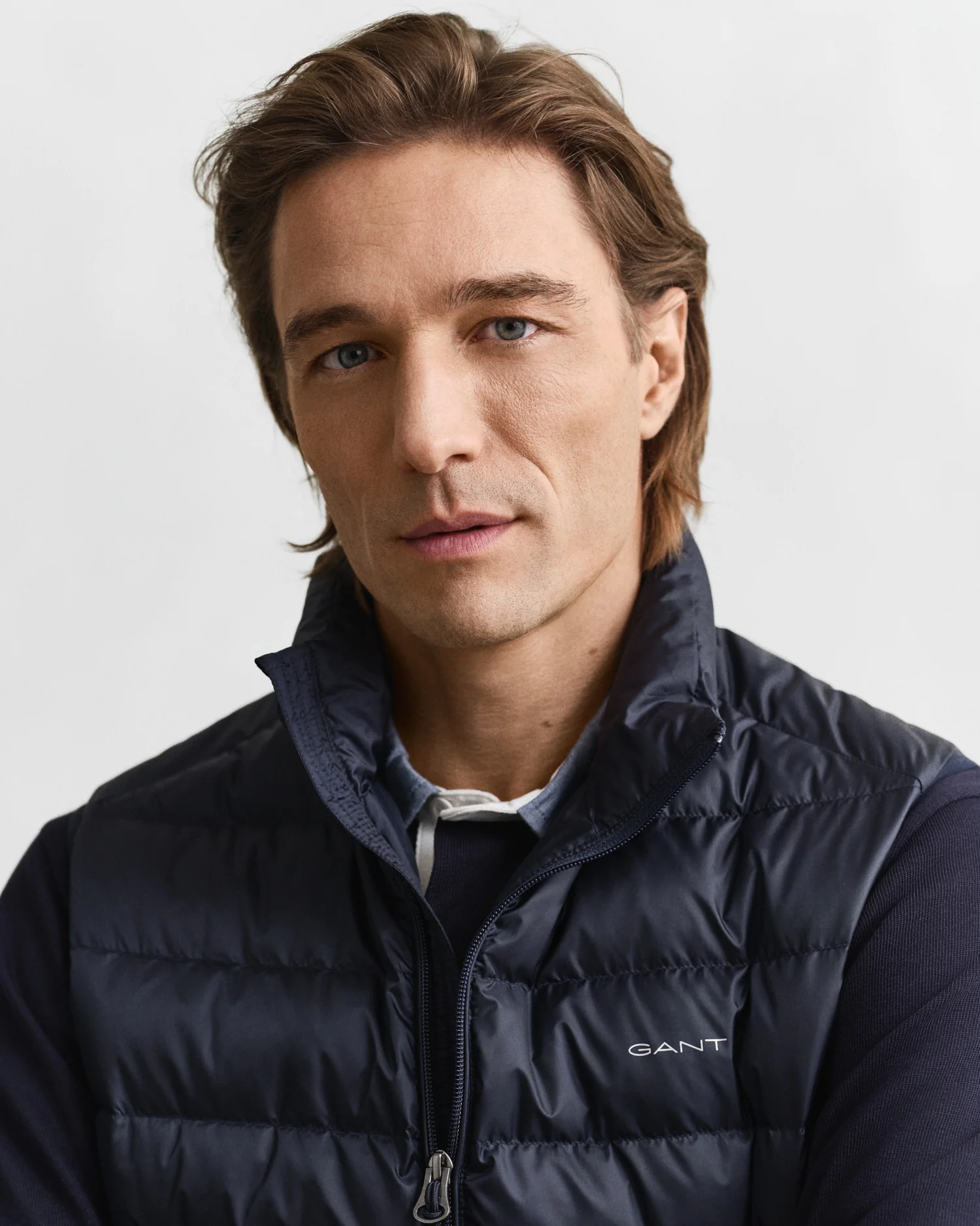 GANT Mens Light Down Padded Gilet - 433 Evening Blue - Image 4