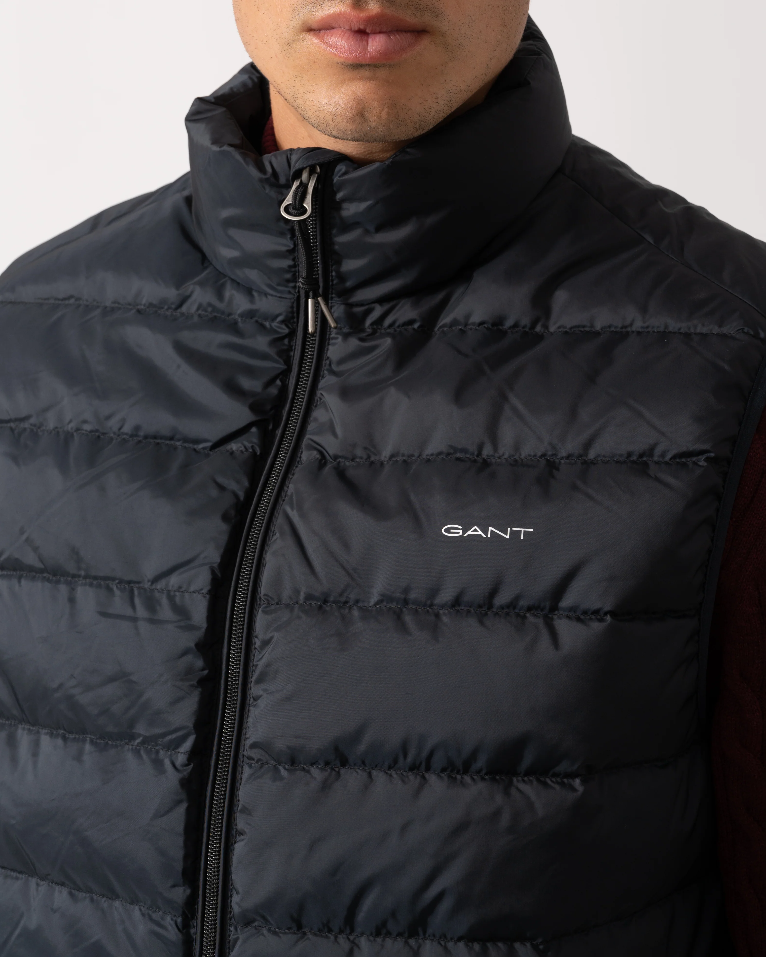 GANT Mens Light Down Padded Gilet - 5 Black - Image 3