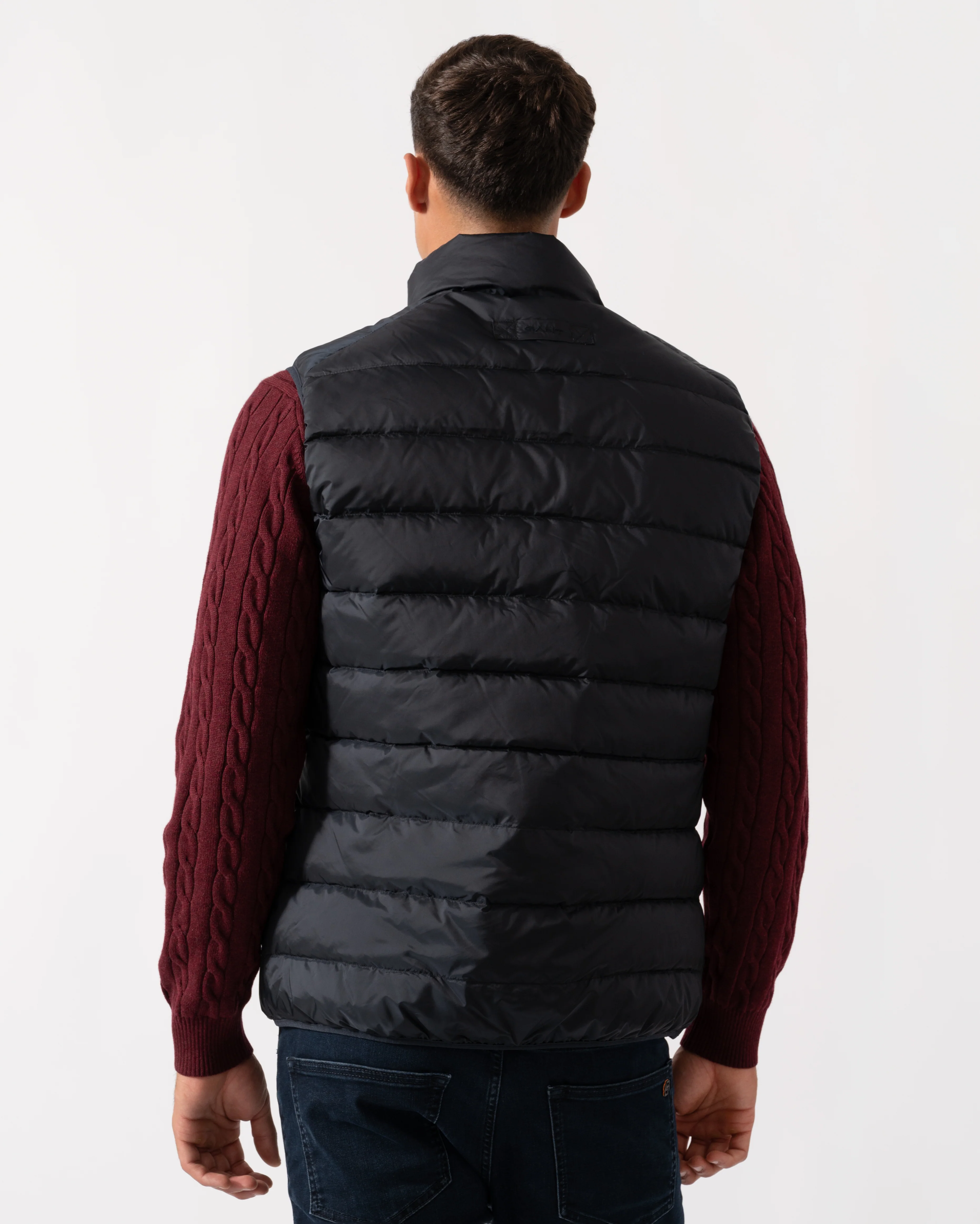 GANT Mens Light Down Padded Gilet - 5 Black - Image 4