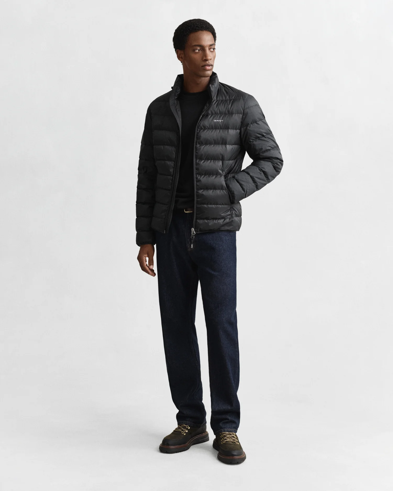 GANT Mens Light Down Padded Jacket - 5 Black - Image 2
