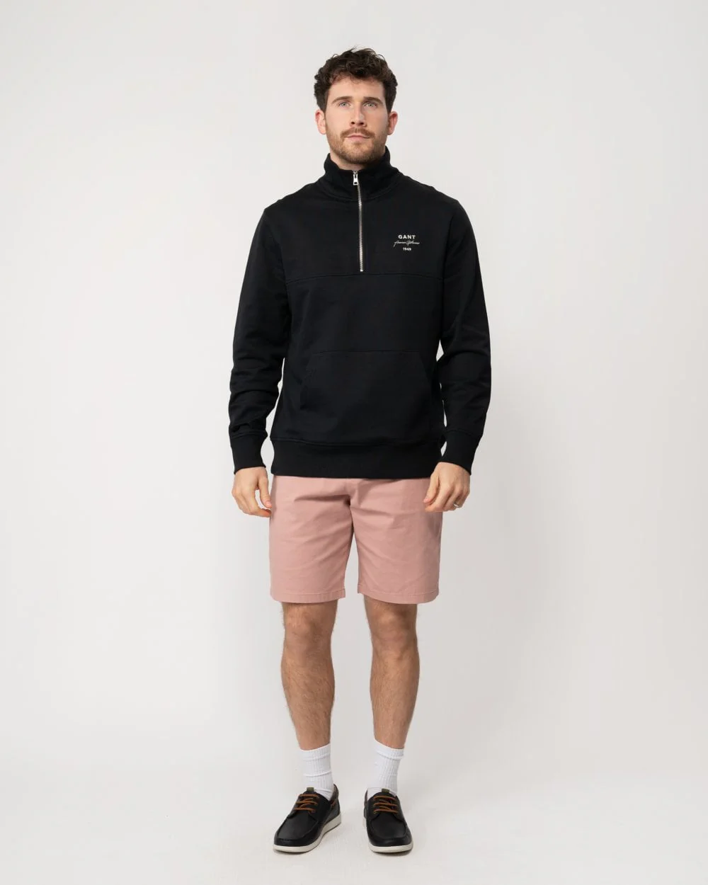 GANT Mens Logo Script Jersey Half zip - Image 4