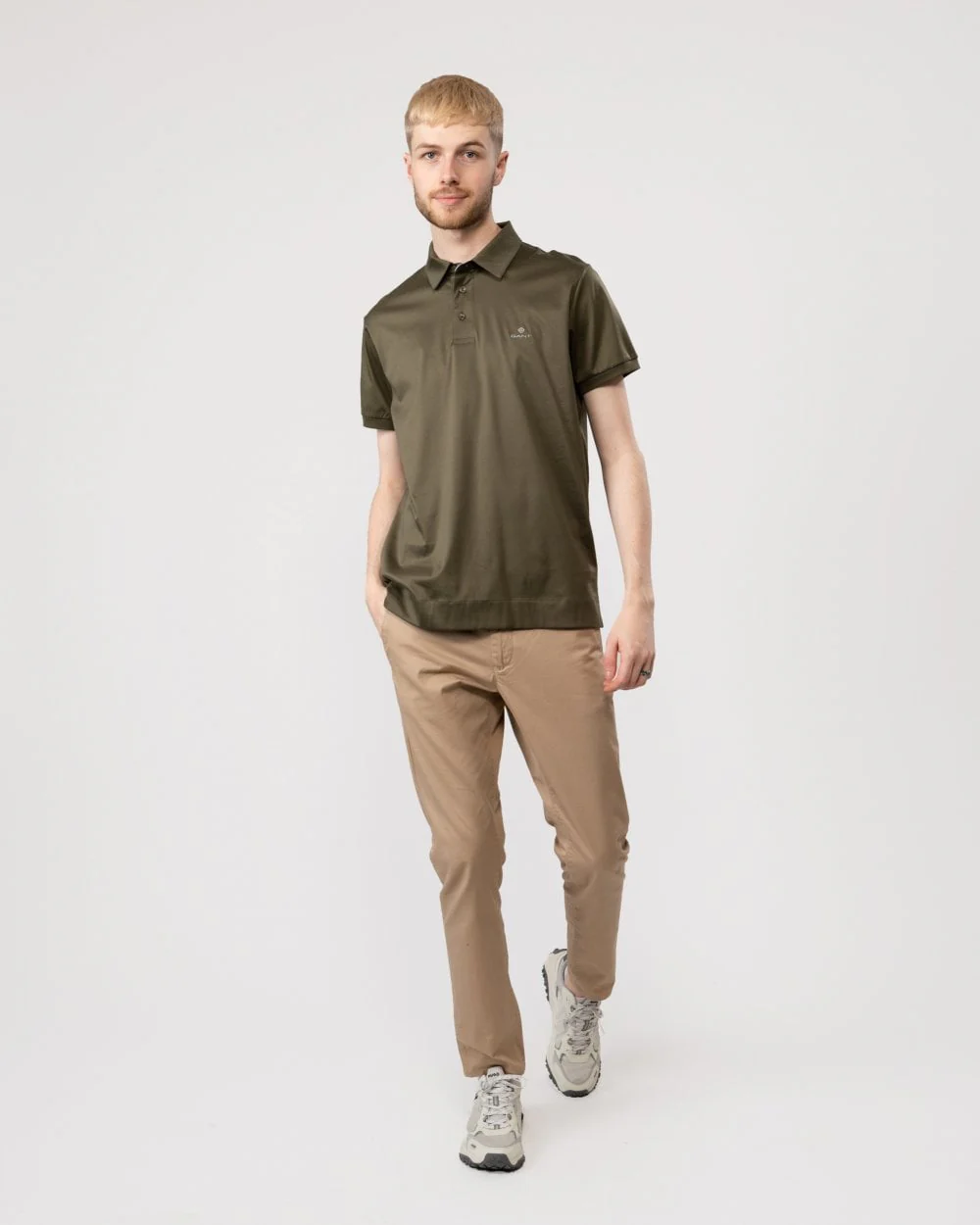 GANT Mens Mercerized Jersey Short Sleeve Rugger - 301 Racing Green - Image 3