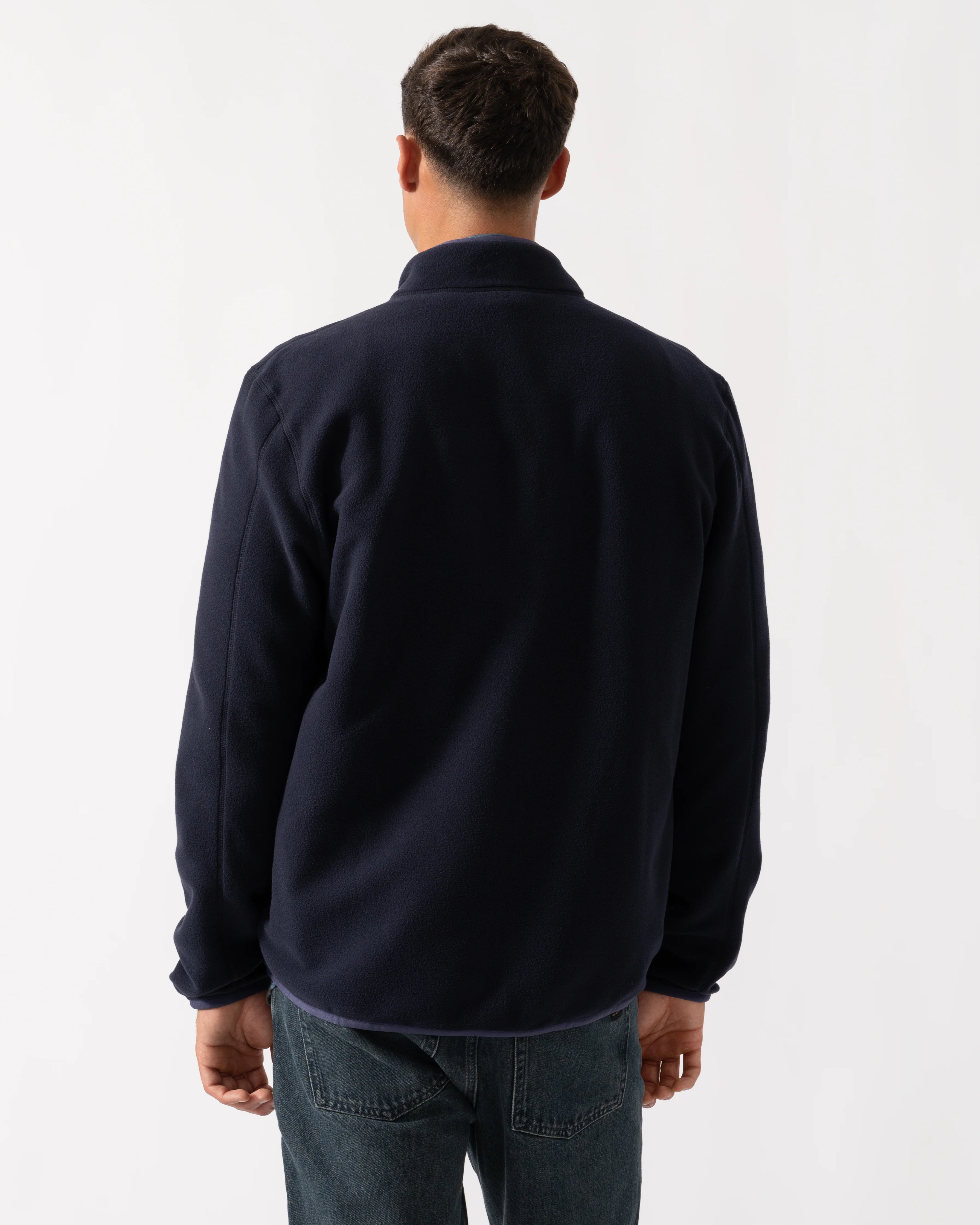 GANT Mens Micro Fleece Jacket - 433 Evening Blue - Image 4