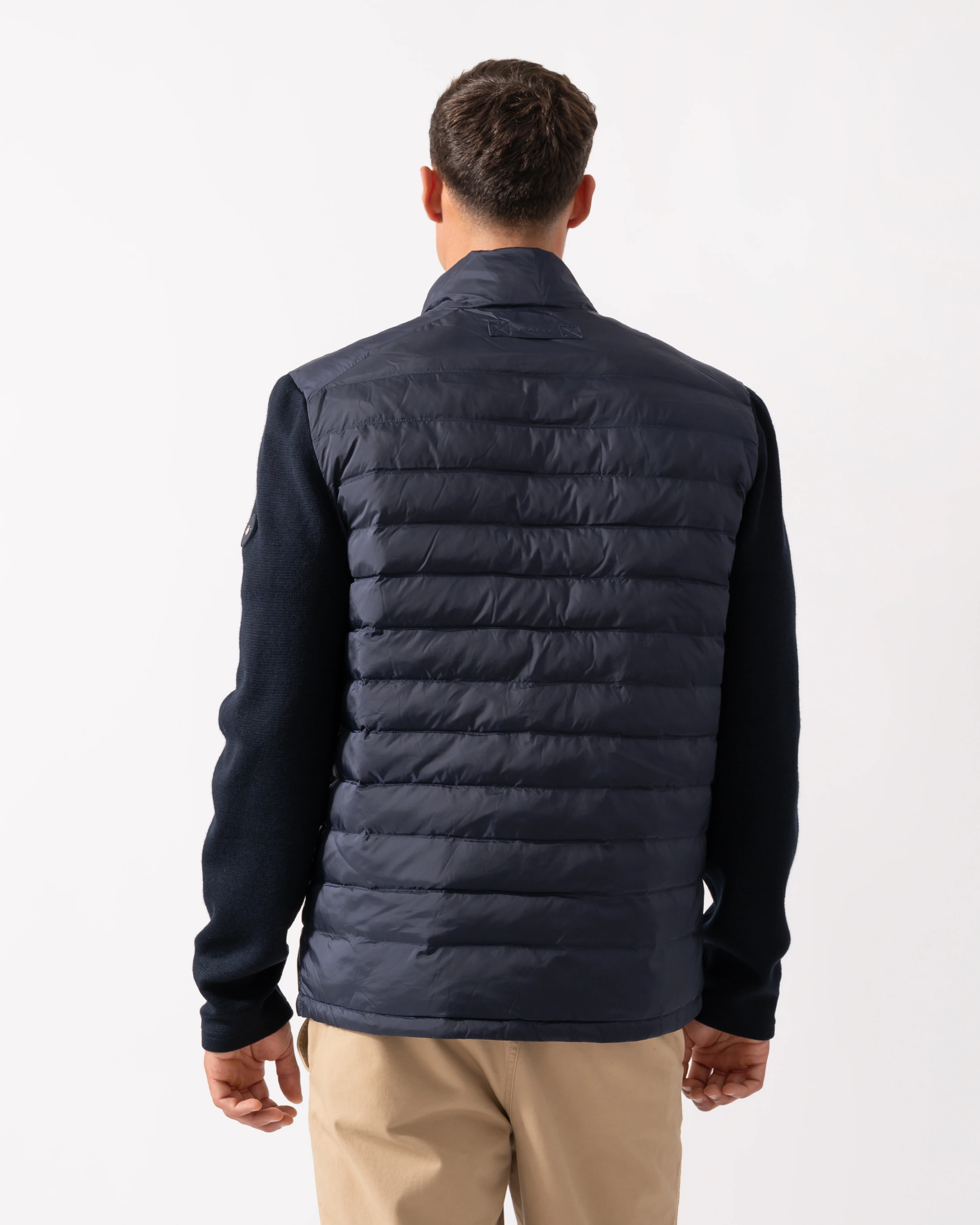 GANT Mens Mixed Media Hybrid Jacket - 433 Evening Blue - Image 4