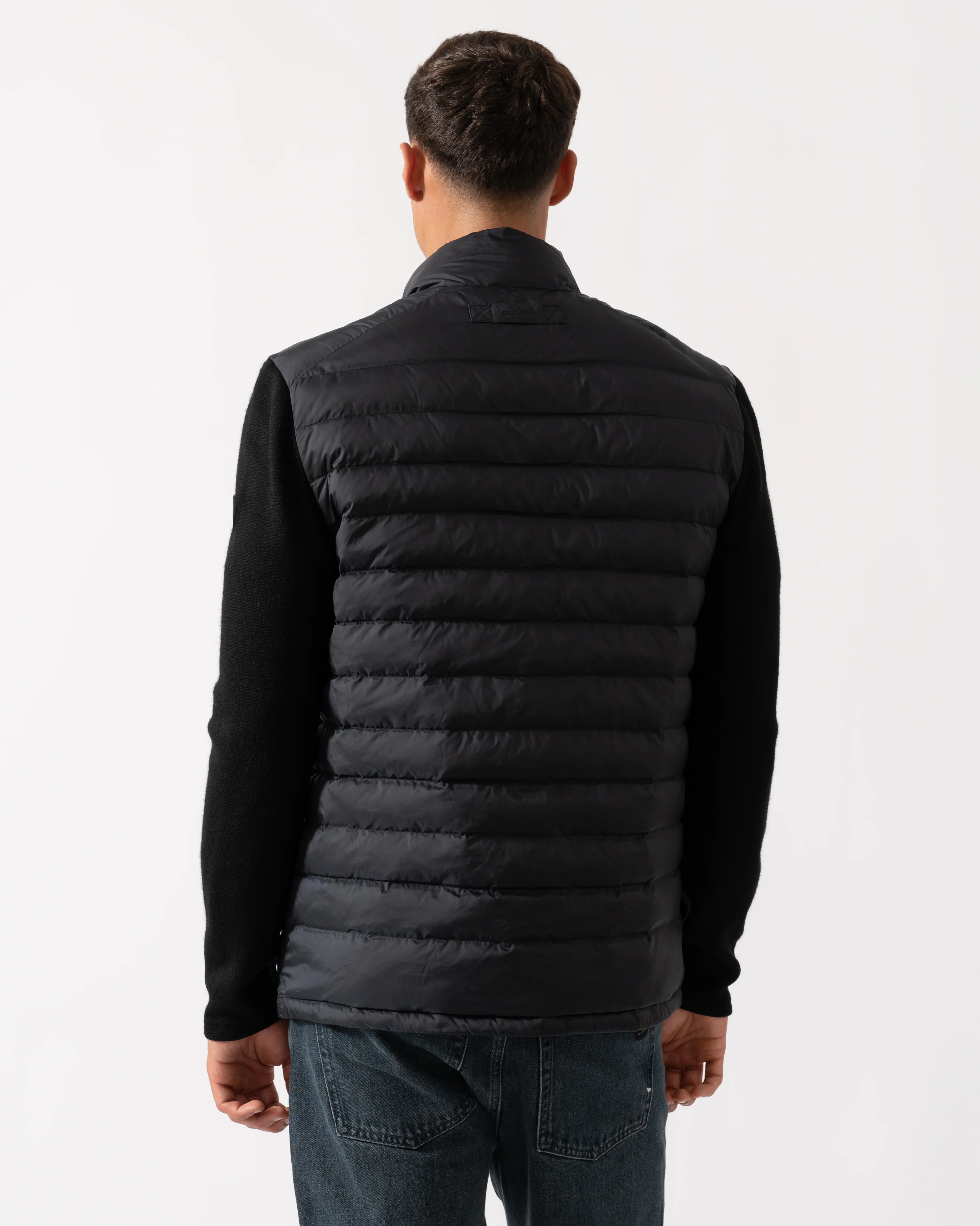 GANT Mens Mixed Media Hybrid Jacket - 5 Black - Image 5