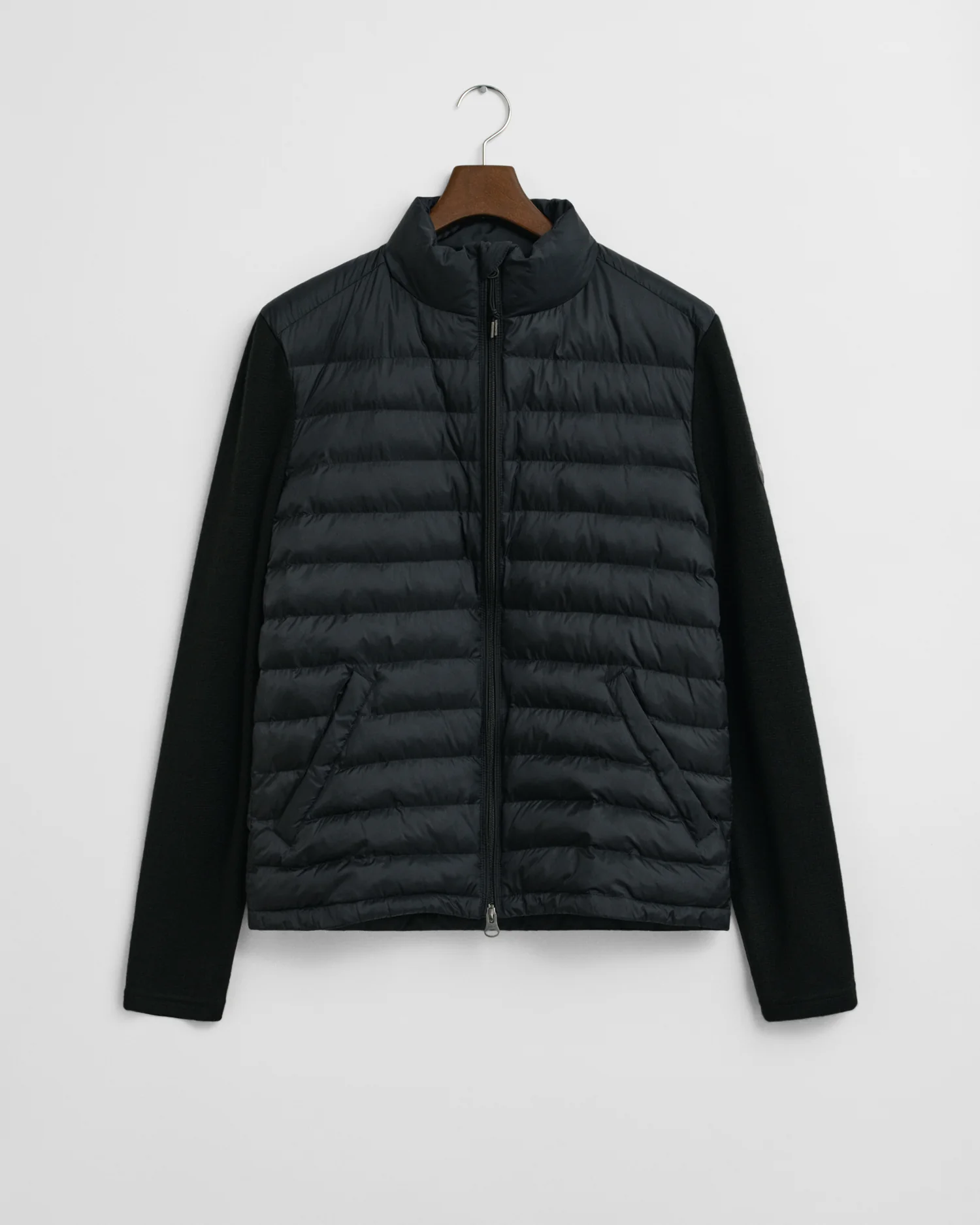 GANT Mens Mixed Media Hybrid Jacket - 5 Black - Image 6